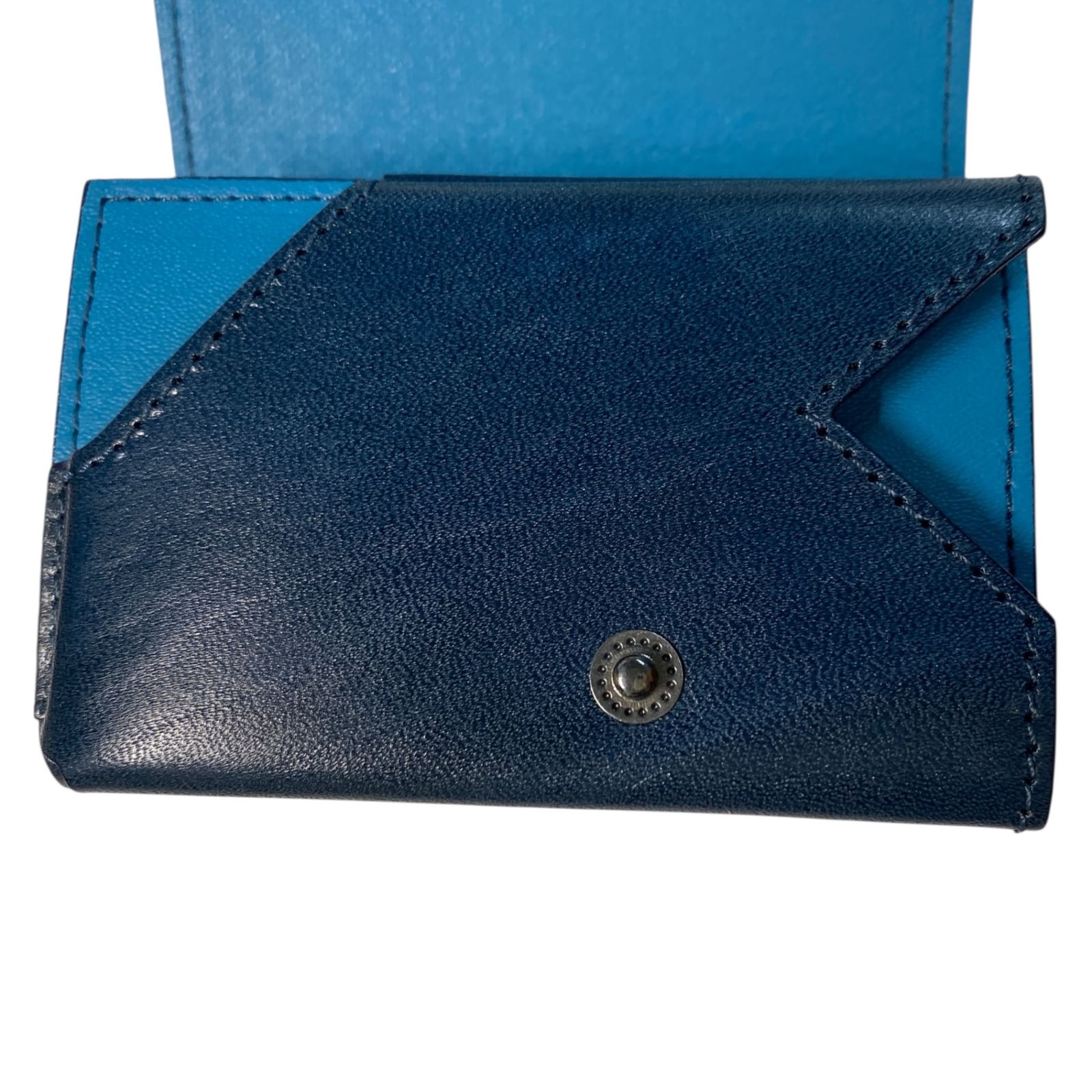 abrAsus アブラサス 小さい財布 高島屋 限定 ネイビー ブルー 2つ折り