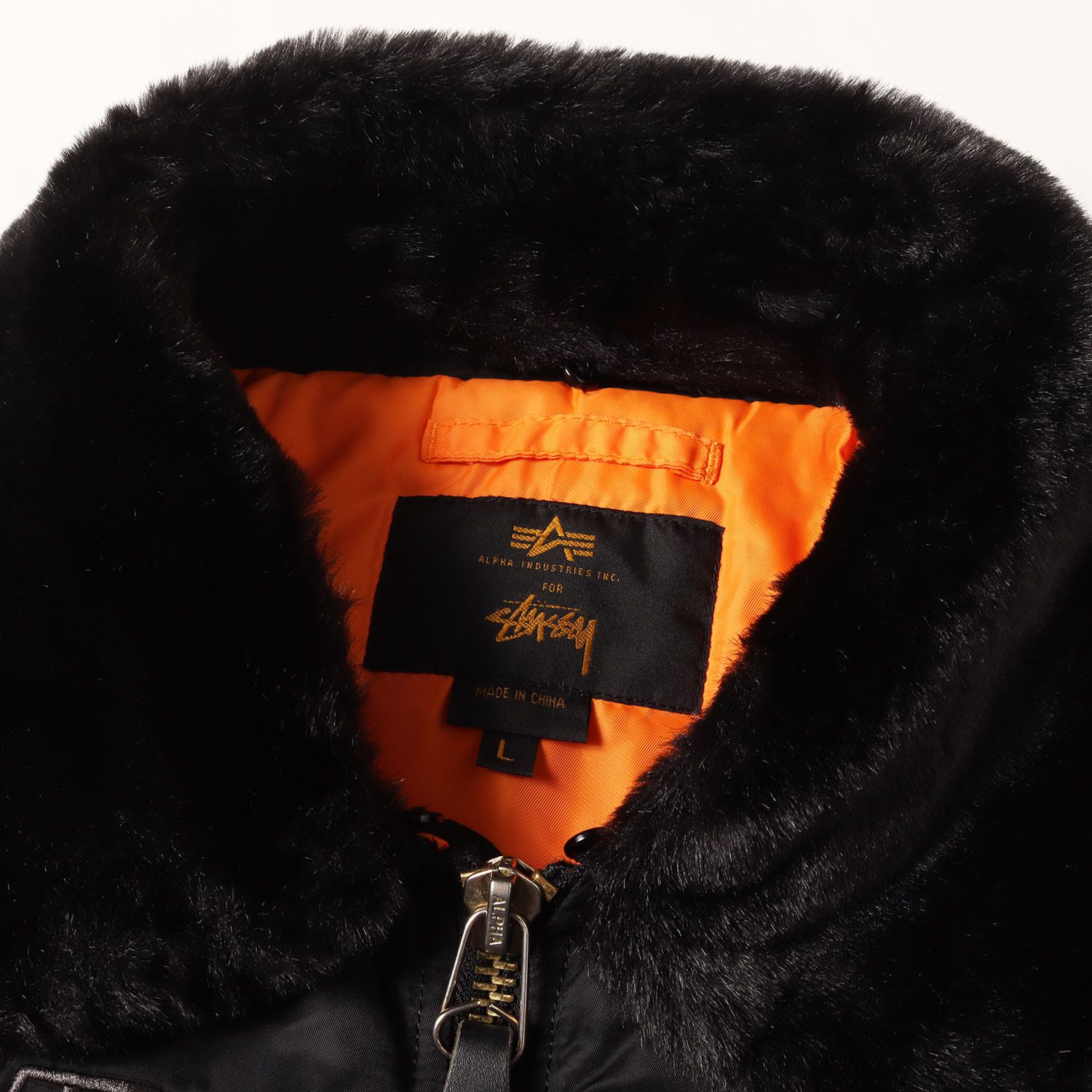 STUSSY ステューシー ジャケット ブラック 黒 サイズ:L | ALPHA B-15