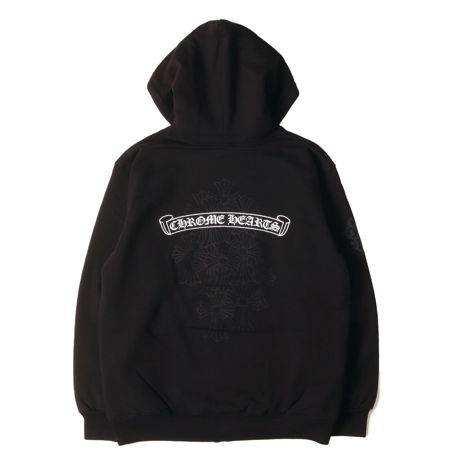 美品】CHROME HEARTS クロムハーツ パーカー ブラック 黒 サイズ:L