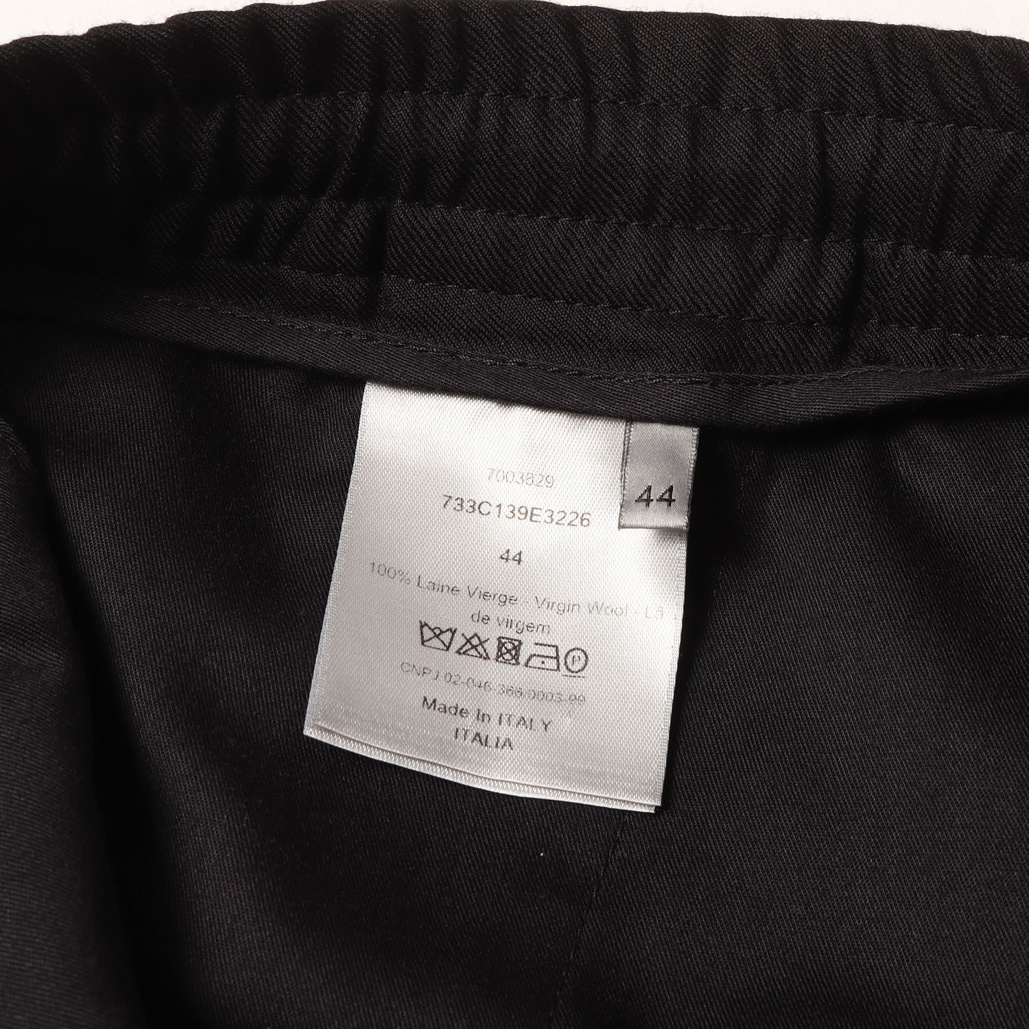 Dior ディオール パンツ ブラック 黒 サイズ:44 | テイラード トラック