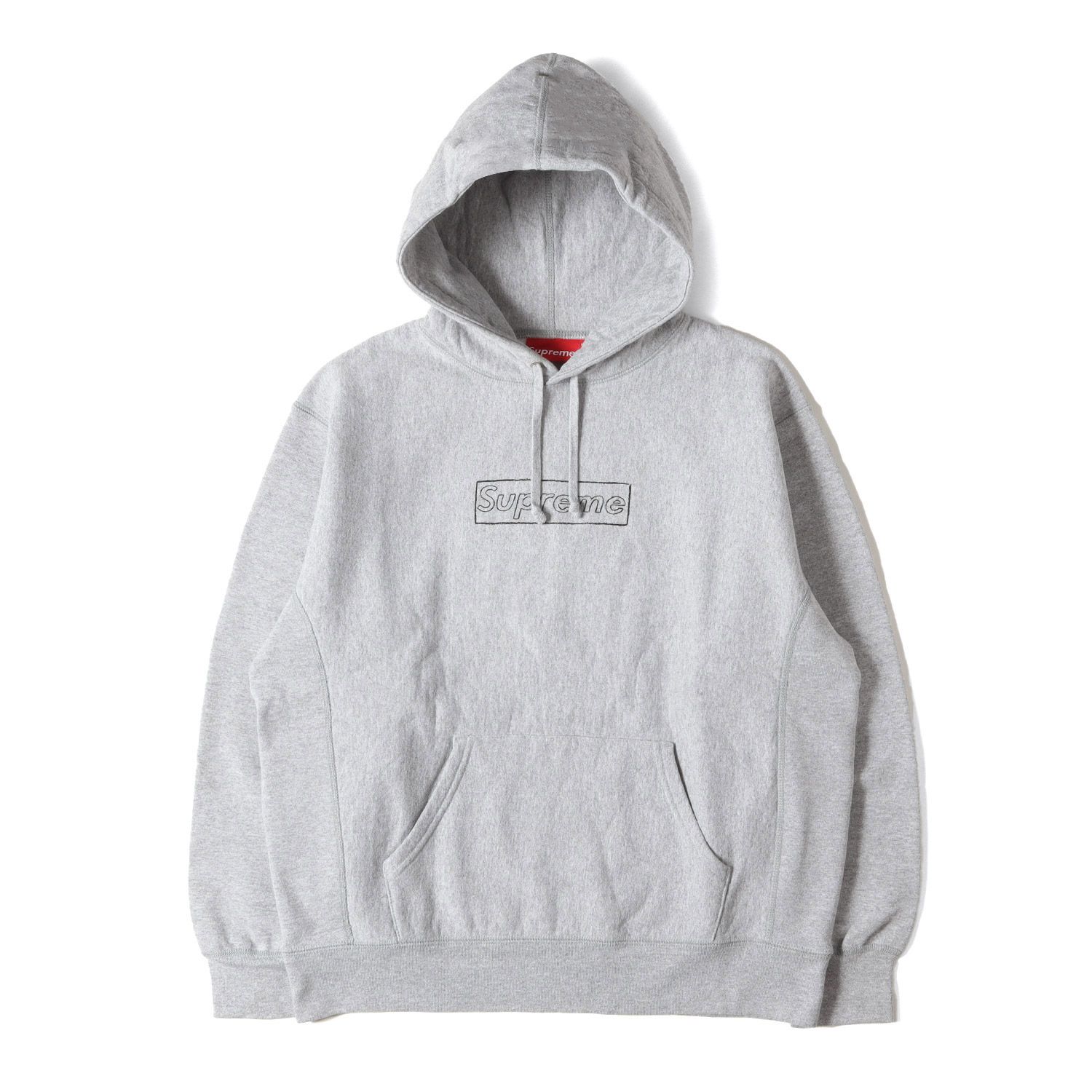 Supreme シュプリーム パーカー 刺繍ロゴ カナダ製 グレー Mフーディ 美品】Supreme シュプリーム パーカー ヘザーグレー サイズ:S | 21SS