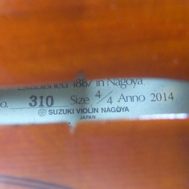 スズキバイオリン 4/4 No310 2014年 ケース 弓 状態良好セット KUN