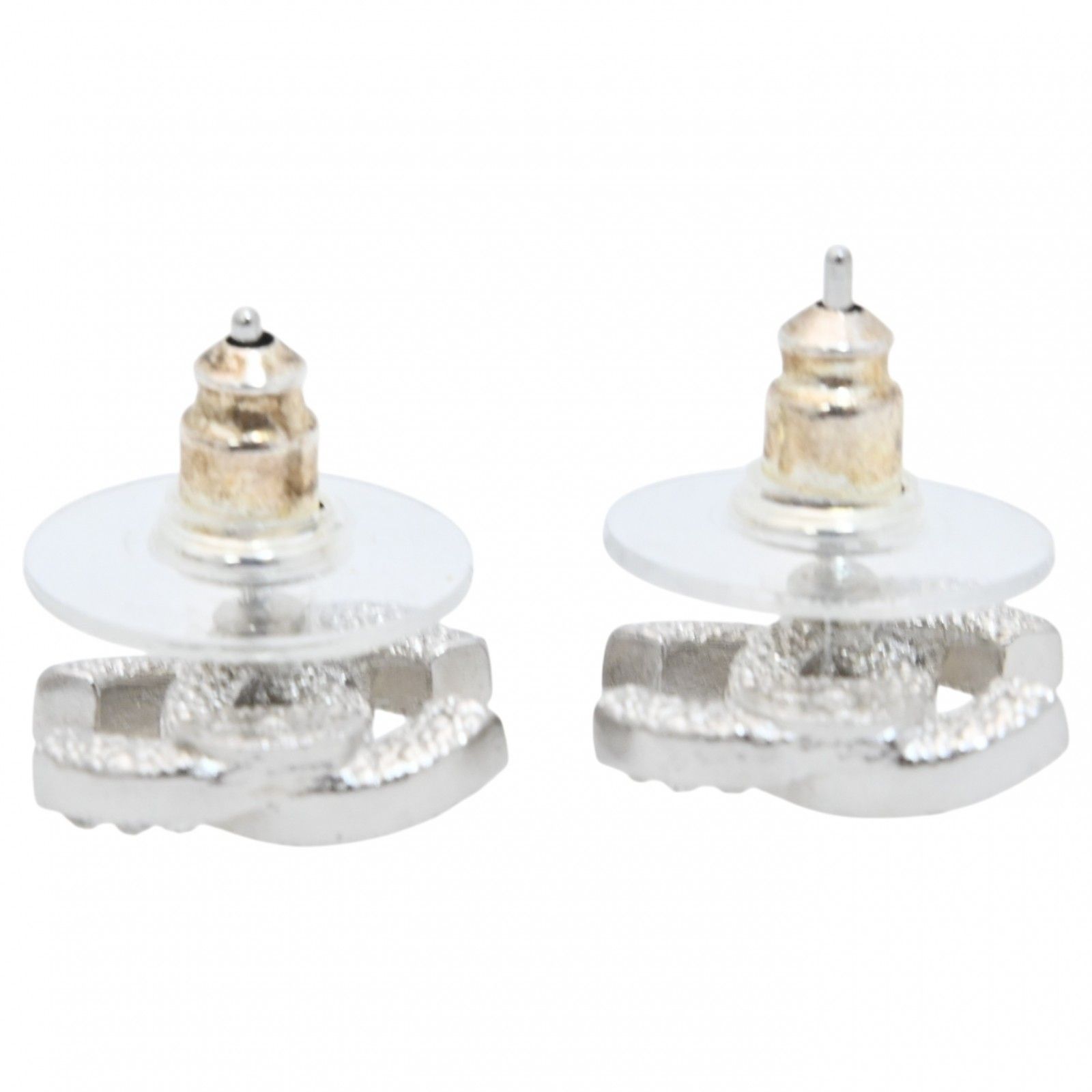 シャネル ココマーク ストーン シルバー ピアス Aランク ch8846cc