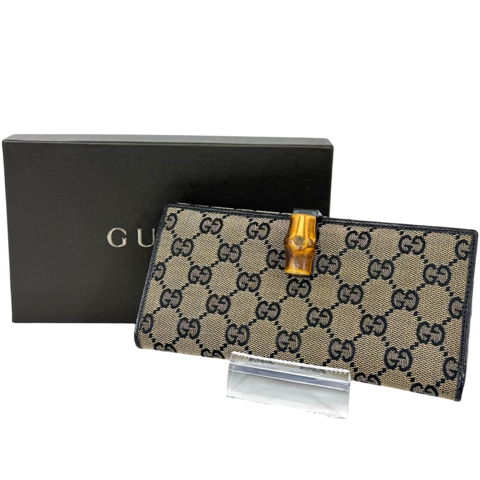 美品グッチ(GUCCI) 長財布 GGキャンバス/レザー 【公式通販】