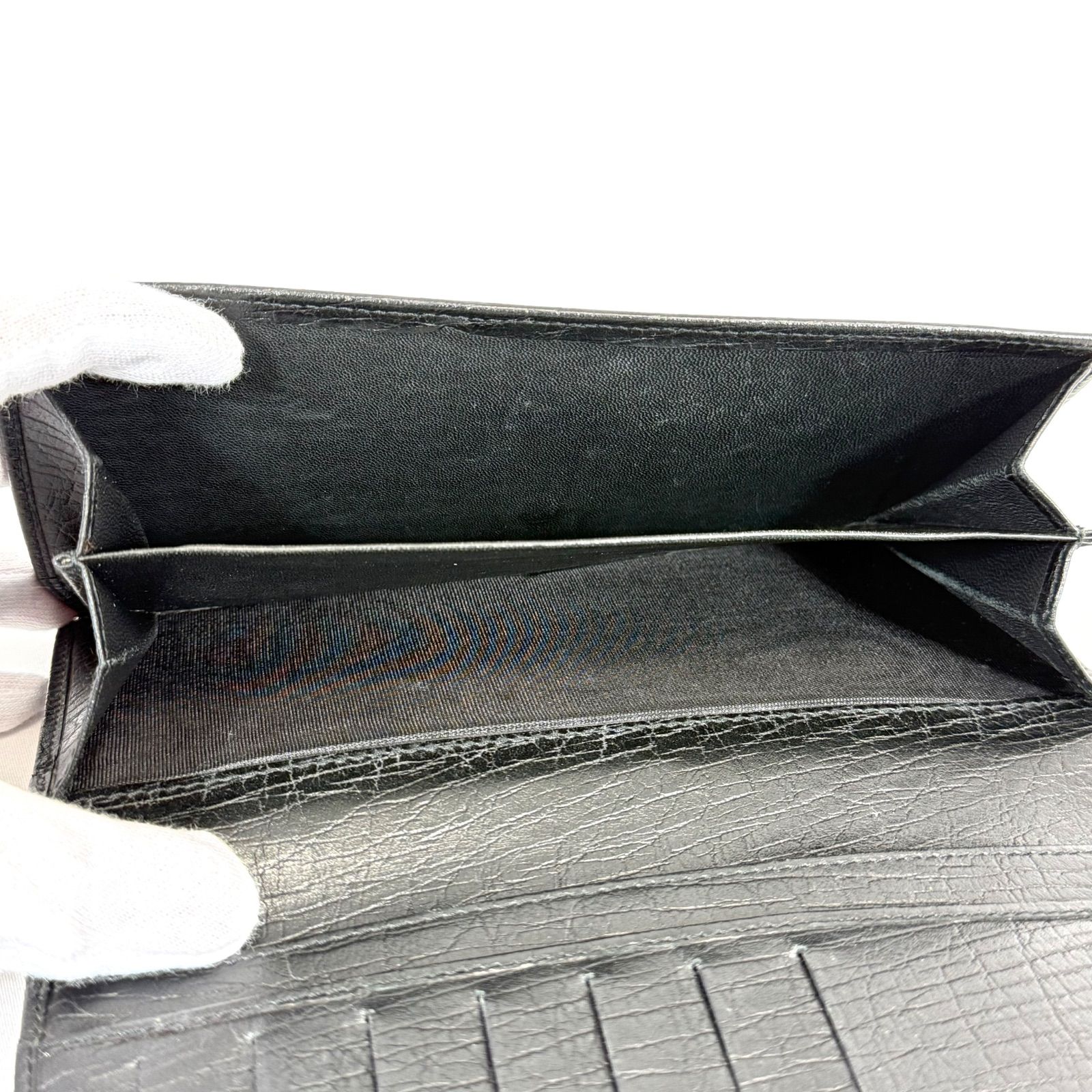 希少・美品】Gucci グッチ GGキャンバス レザー バンブー フラップ 二 