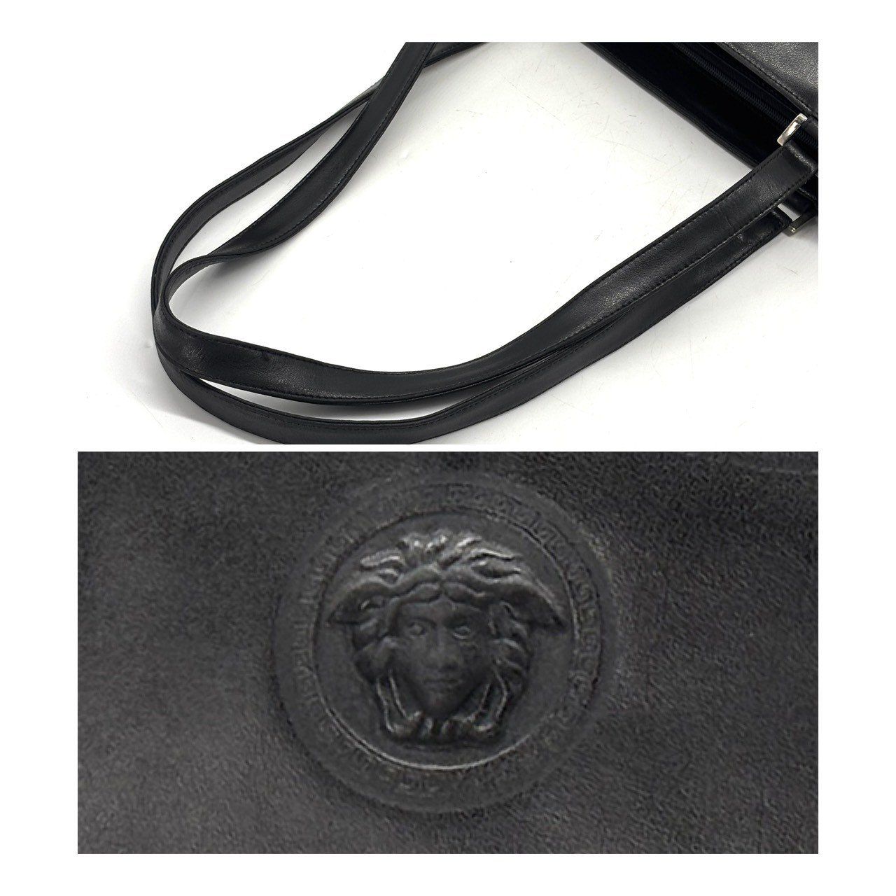 VERSACE 【静かなる威圧感】 VERSACE トートバッグ メデューサ レザー 