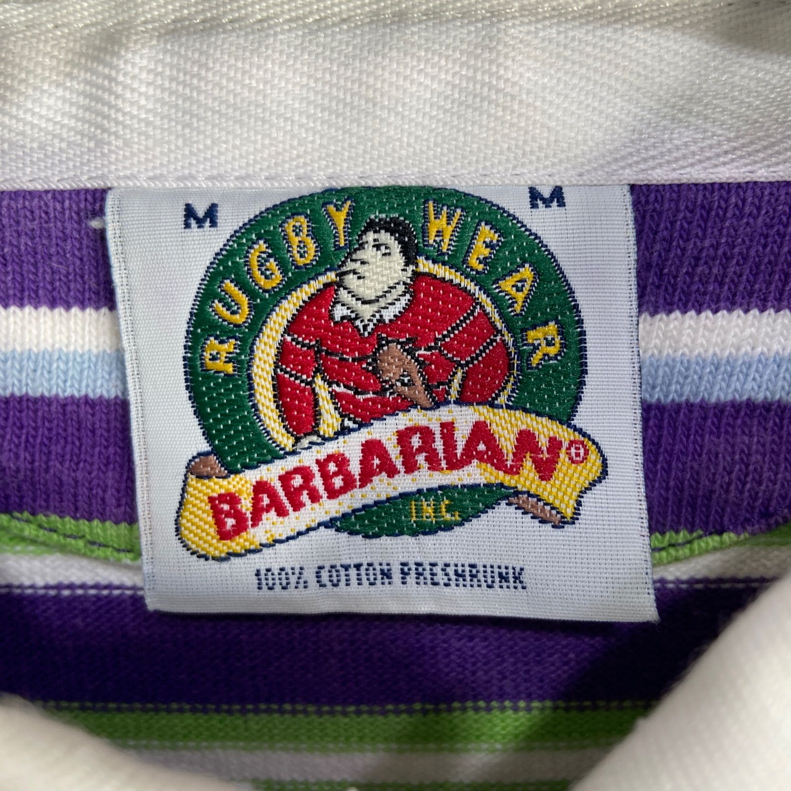 ☆Barbarian☆バーバリアン☆マルチボーダー柄ラガーシャツ☆マルチ