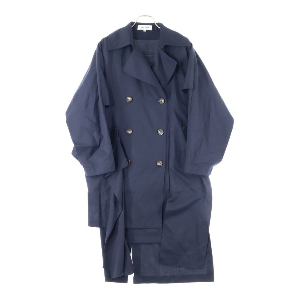 ENFOLD (エンフォルド) ギャバンレイヤード トレンチコート ブラック