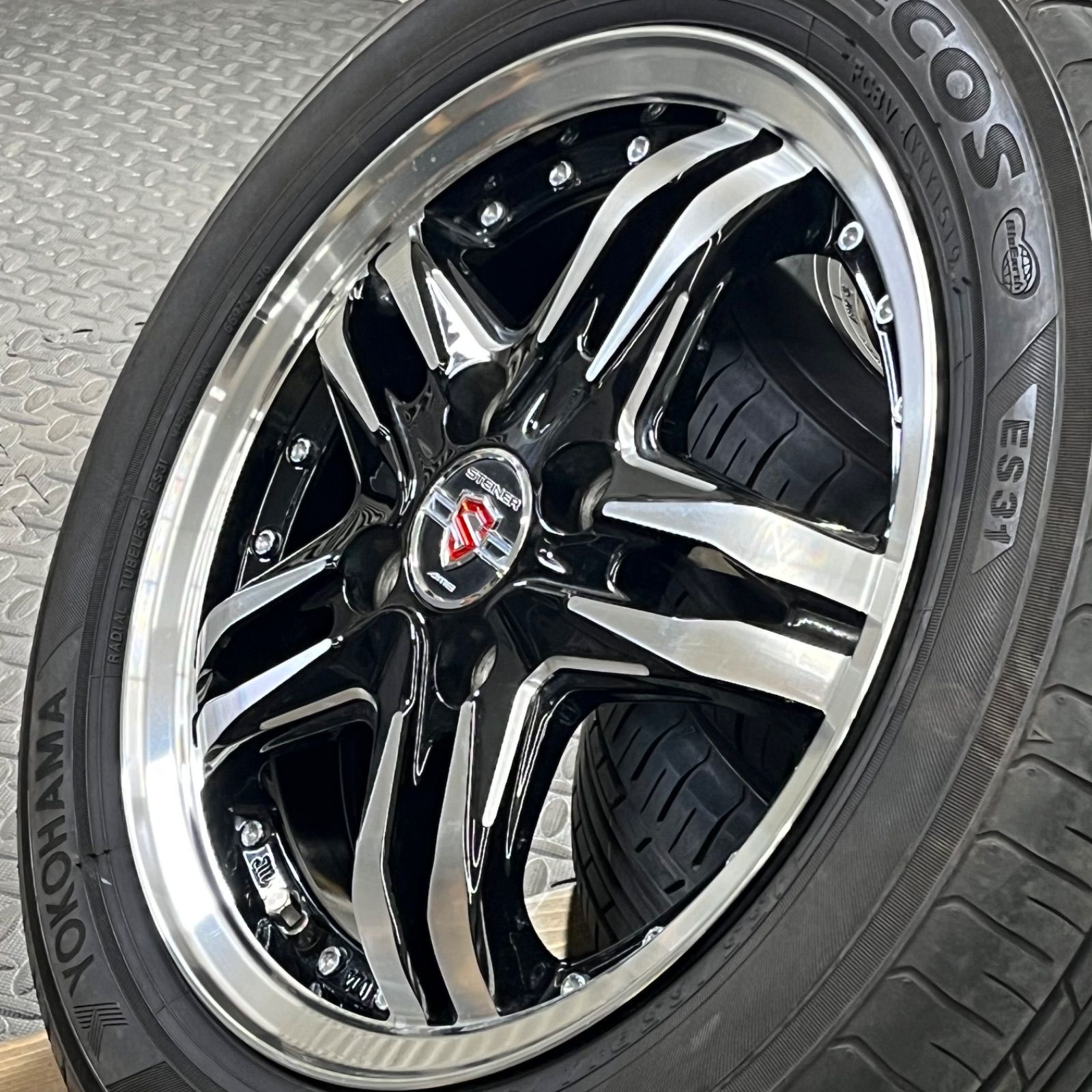 155/65R14 ヨコハマ エコスES31 タイヤ・アルミ4本セット 組込済