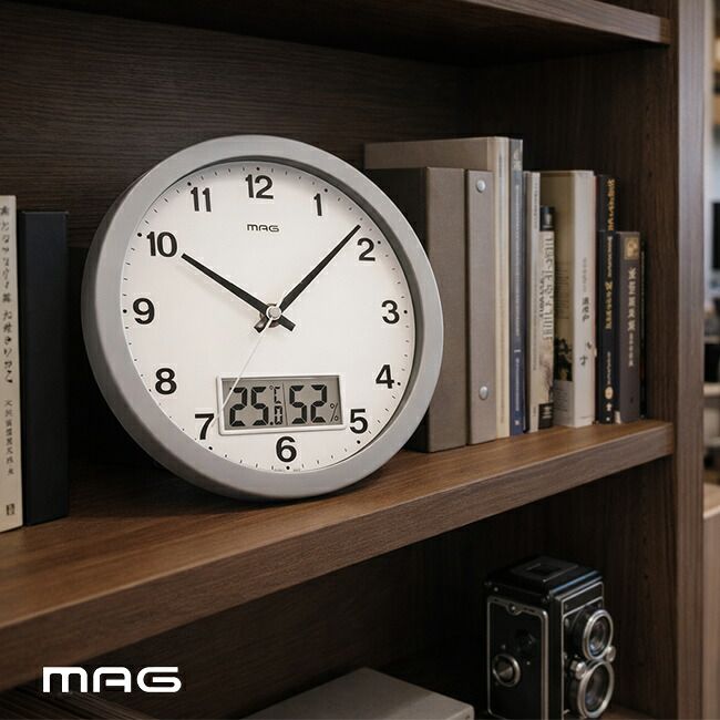 MAG Mag Matte Smoky Color Stylish Small-Sized Hanging Clock [Clock Wall Clock Analog Wall Clock Table Clock Wall Clock Dual Use Analog Clock Wall Clock Wall Clock Wall Clock Wall Clock)