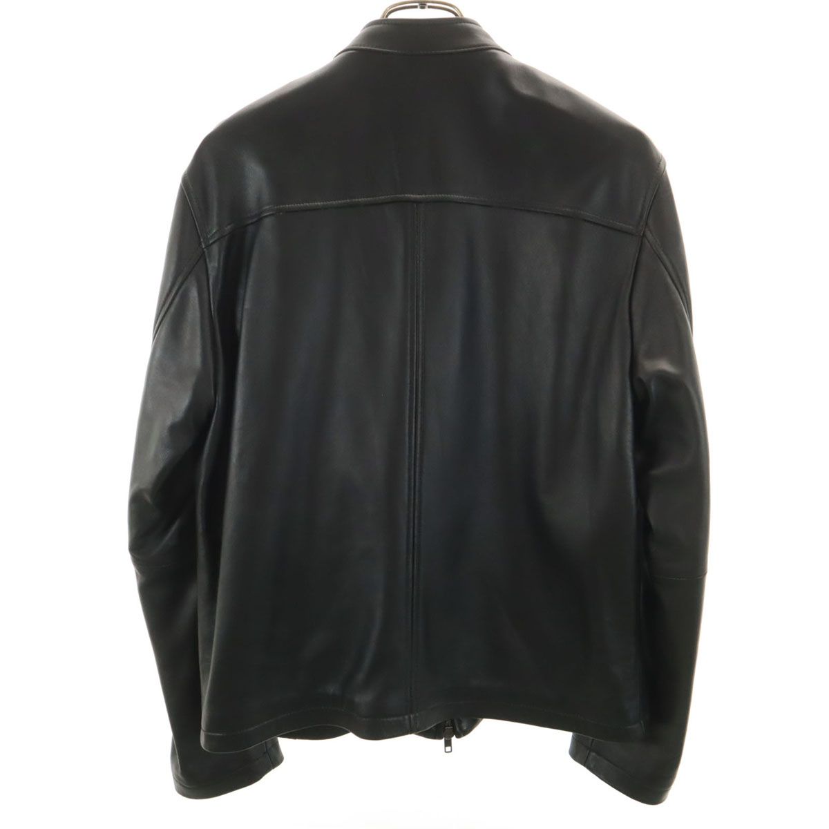 JEAN-LOUIS SCHERRER ブラックレザージャケット JEAN-LOUIS SCHERRER ジャンルイシェレル 羊革 レザージャケット M