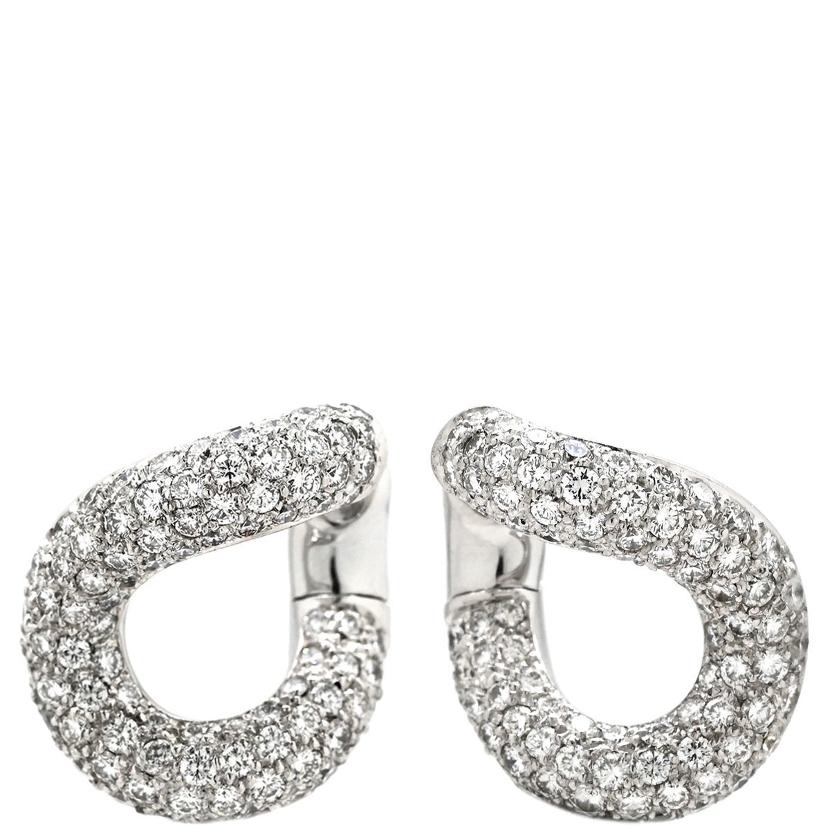 ポメラート Pomellato ピアス ダイヤモンド フープピアス ホワイト