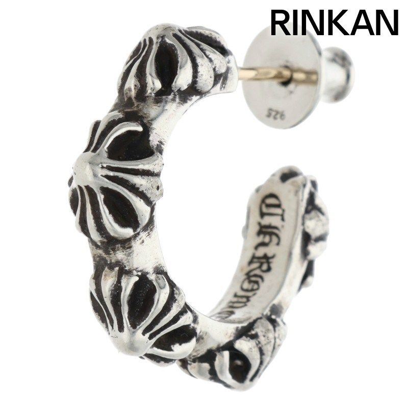 クロムハーツ HOOP CROSS SML/クロスバンドフープ シルバーピアス