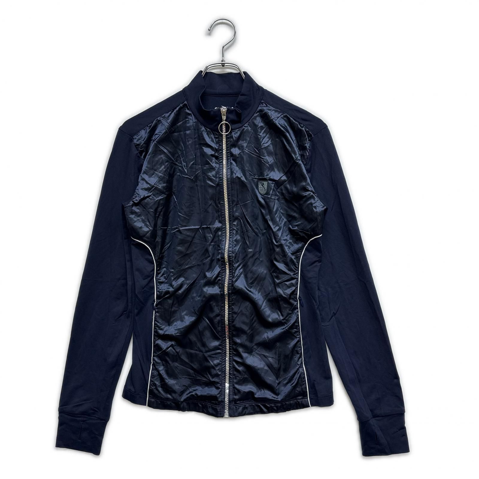中古 レディース シェルボ CHERVO フルジップアウター 42(L) 紺