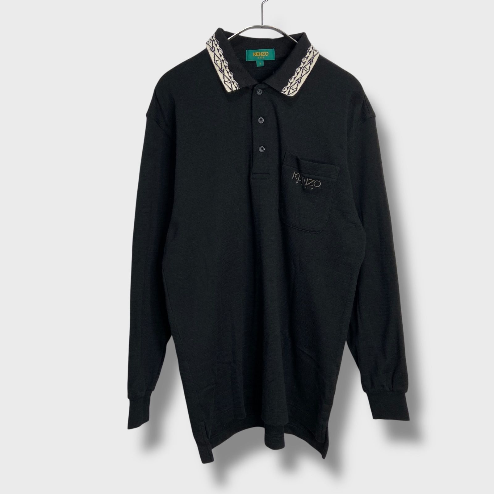 65975　ケンゾーゴルフ　長袖ポロシャツ　黒 楽天市場】KENZO GOLFの通販