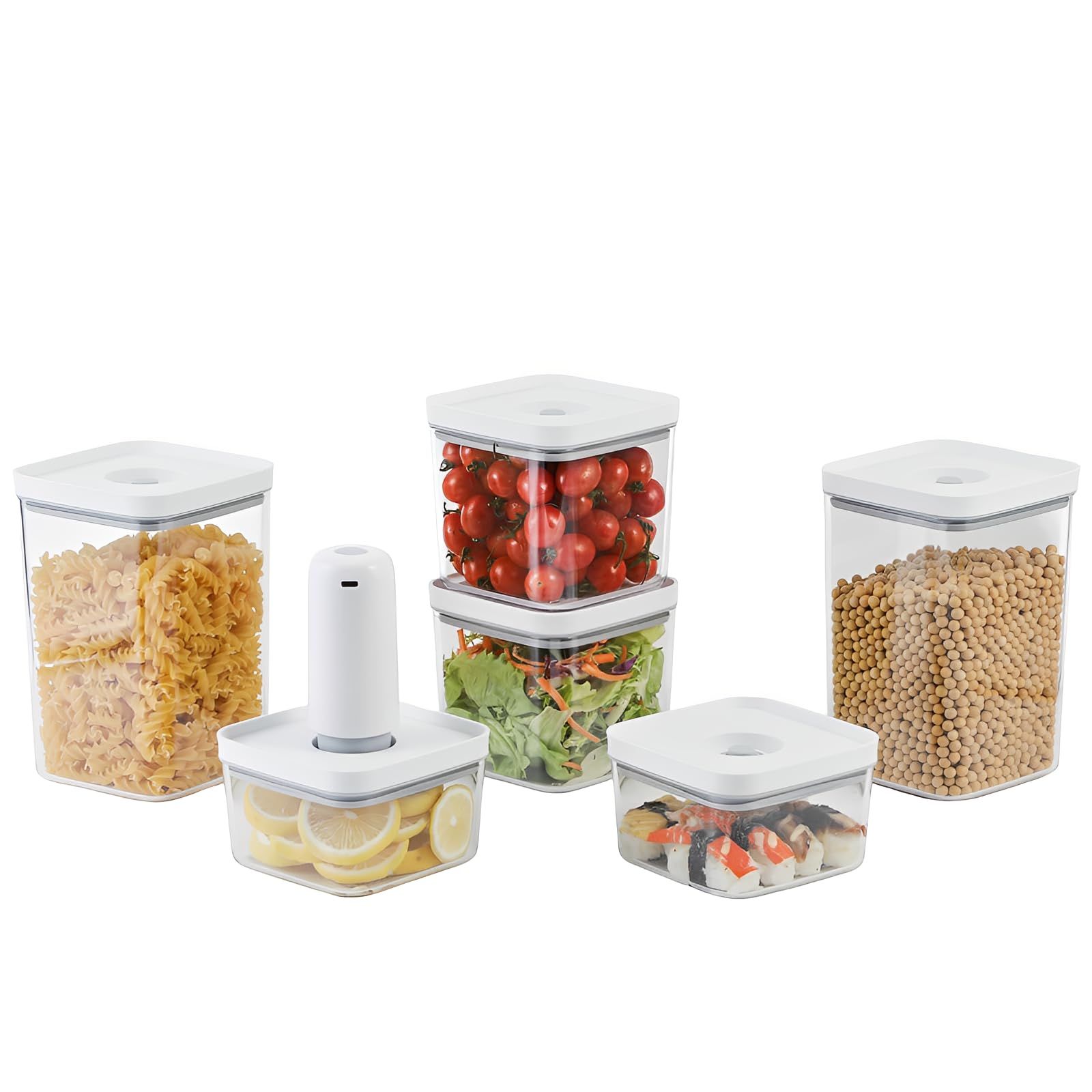 真空保存容器 自動真空 7点セット 密閉保存容器 食品保存 鮮度長持ち