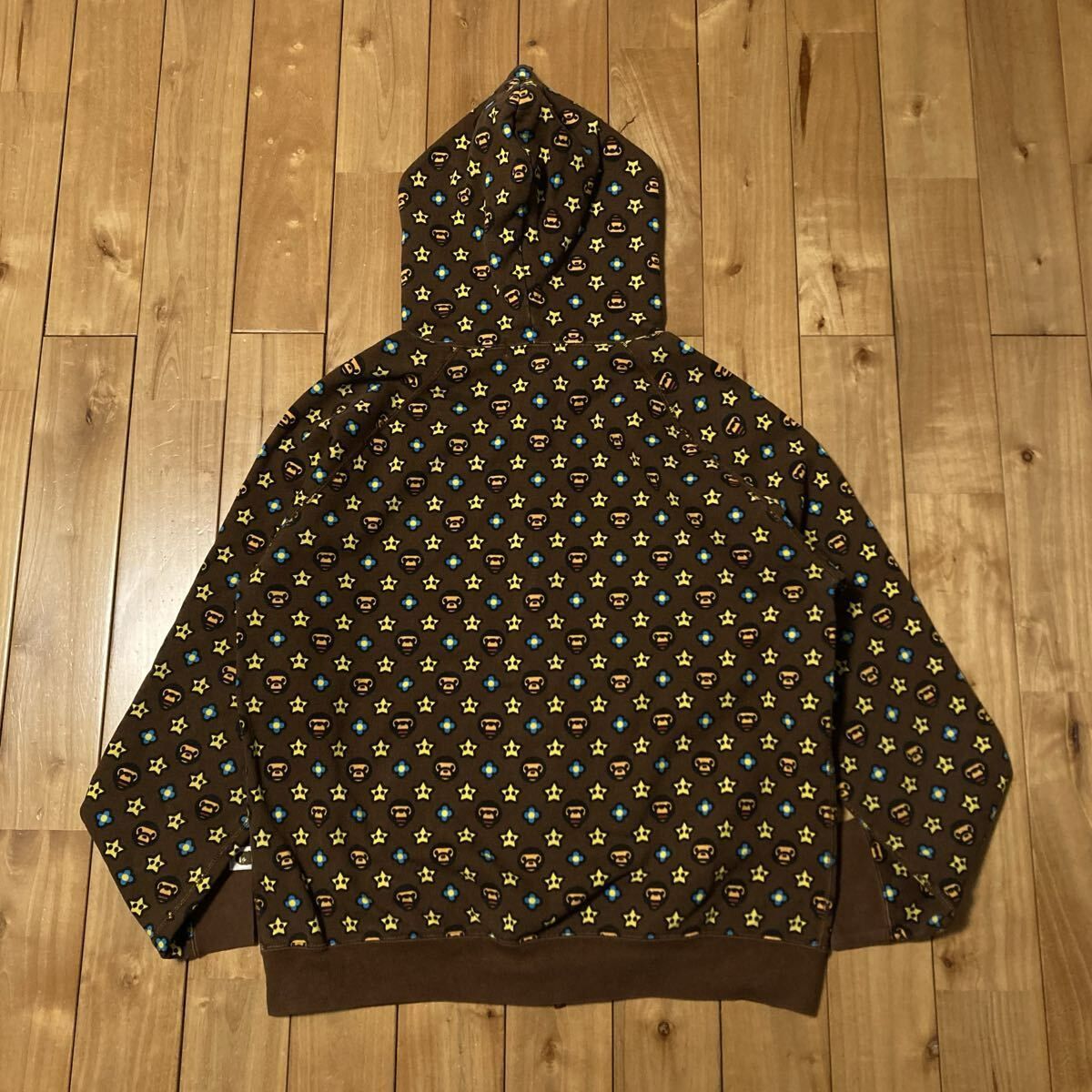 A BATHING APE MILO モノグラム　フルジップ パーカー　M マイロ モノグラム パーカー Sサイズ a bathing ape BAPE STA milo