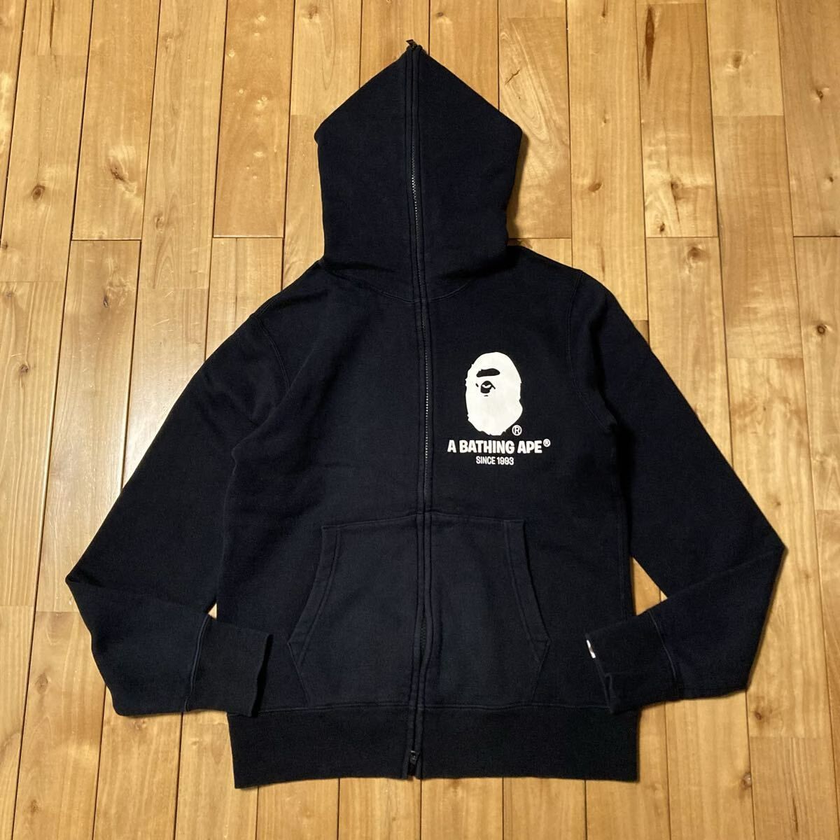 BAPE HEAD LOGO フルジップ パーカー Mサイズ ブラック a BAPE HEAD LOGO フルジップ パーカー Mサイズ ブラック a