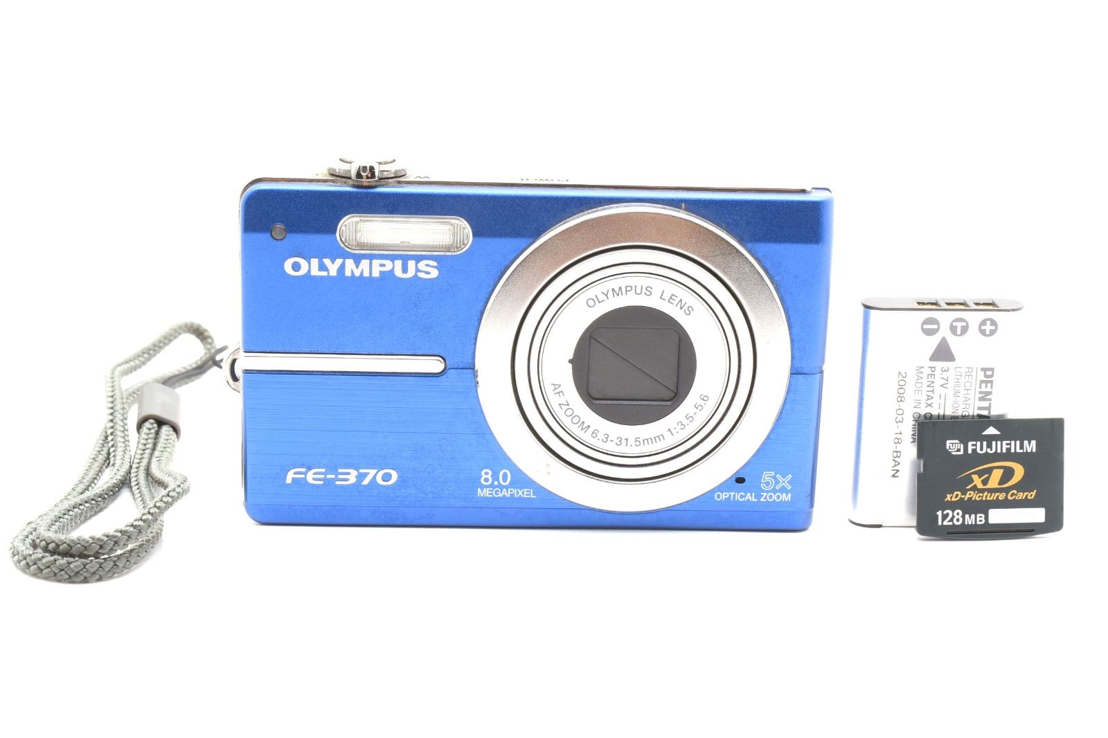 美品】オリンパス OLYMPUS FE-370ブルー XD-Picture Card付き - メルカリ