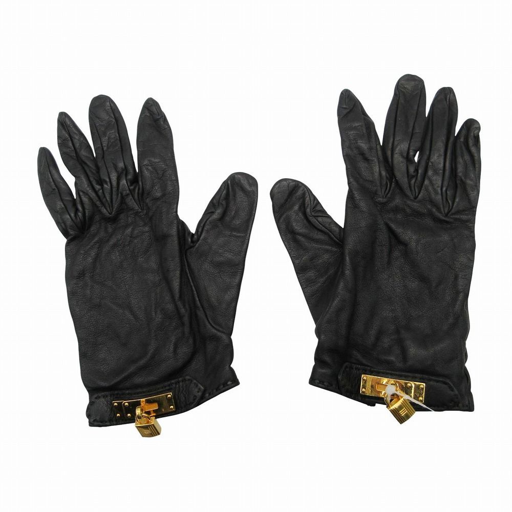 HERMES エルメス レザー 手袋 グローブ ケリー カデナ サイズ7