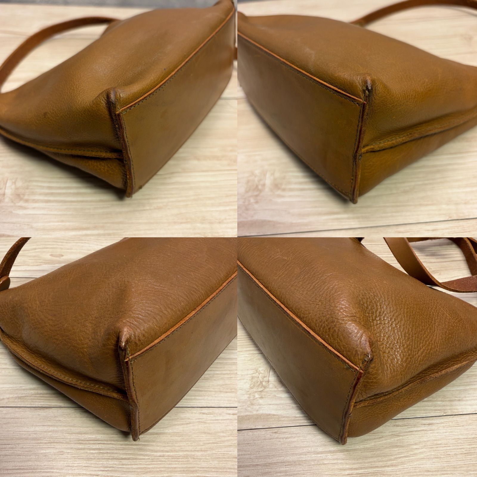 ✨IL BISONTE イルビゾンテ レザー ショルダーバッグ ブラウン 茶色