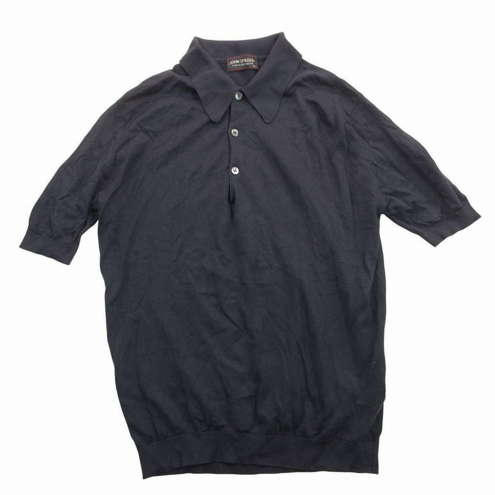 JOHN SMEDLEY ジョンスメドレー 英国製 コットン ニット ポロシャツ 