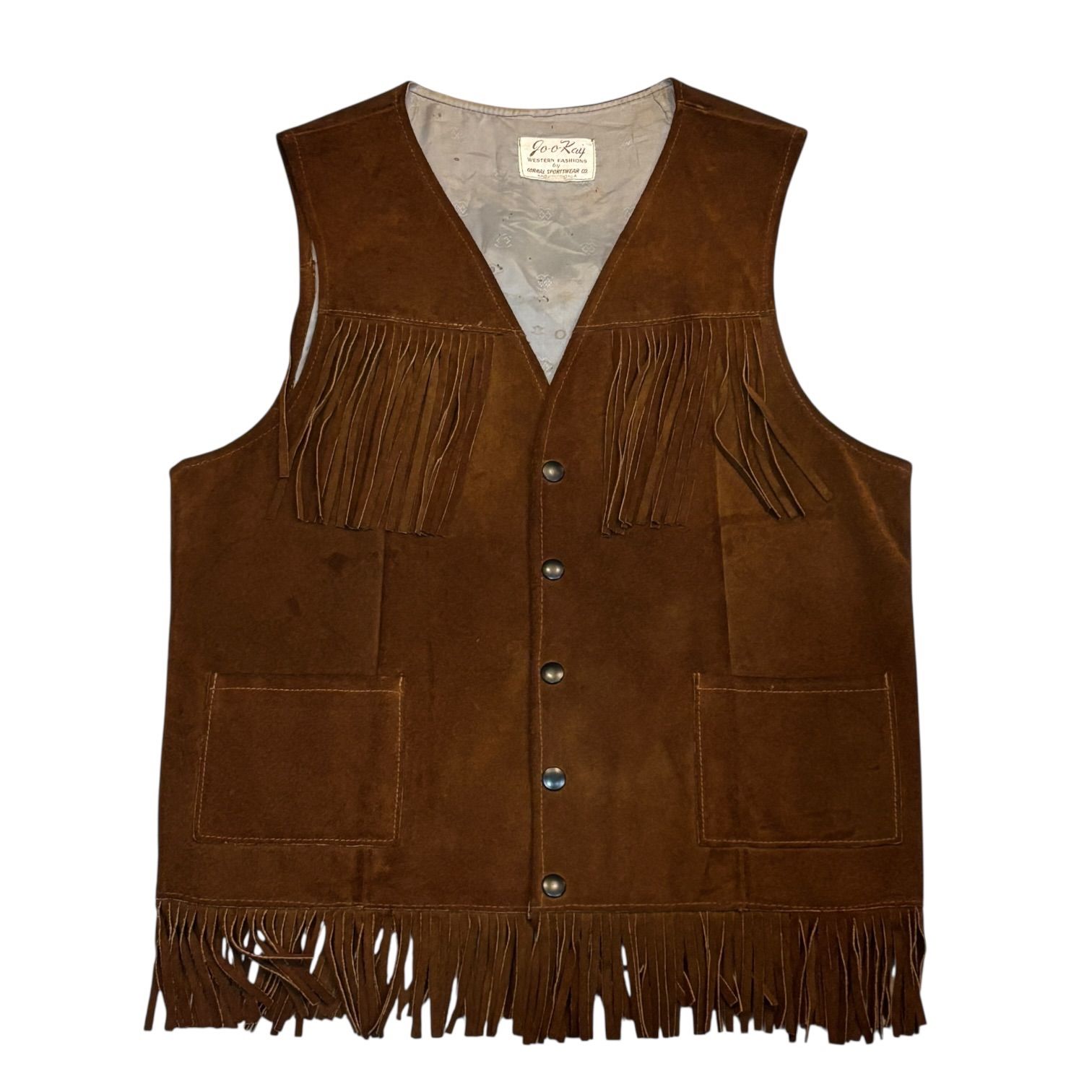 FJ着用　Jo-o-Kay レザー ベスト ベージュ 60s Jo-o-Kay Western Fashions Leather Vest ジョーオーケイ