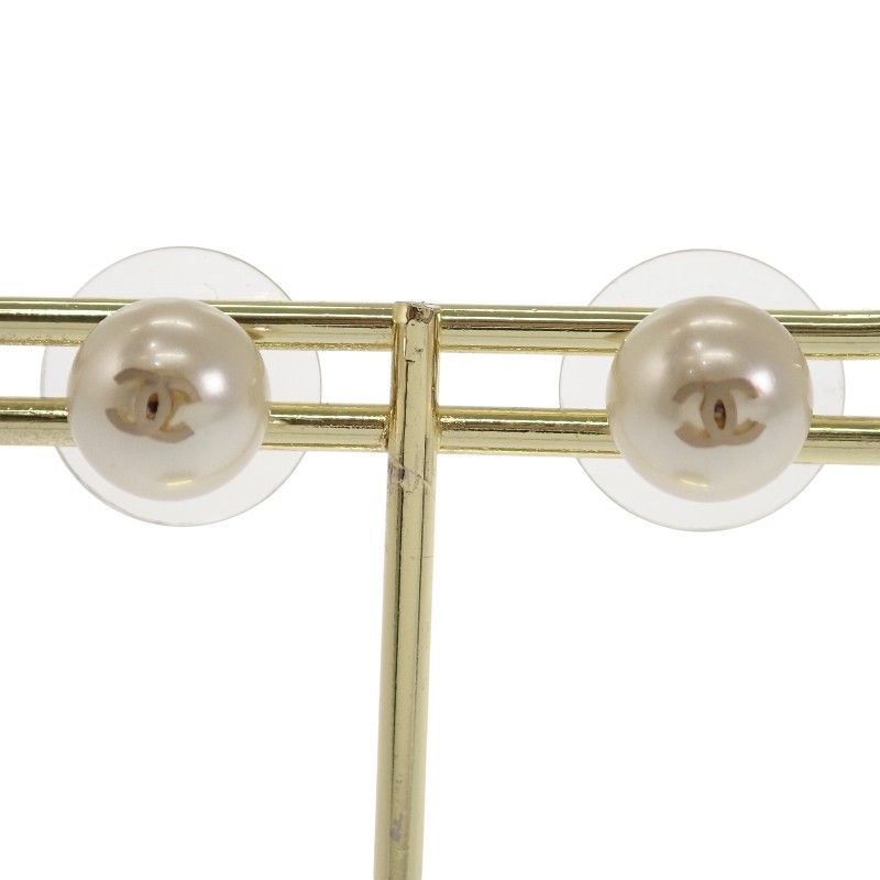 シャネル CHANEL CC ココマーク パール ピアス メタル フェイクパール