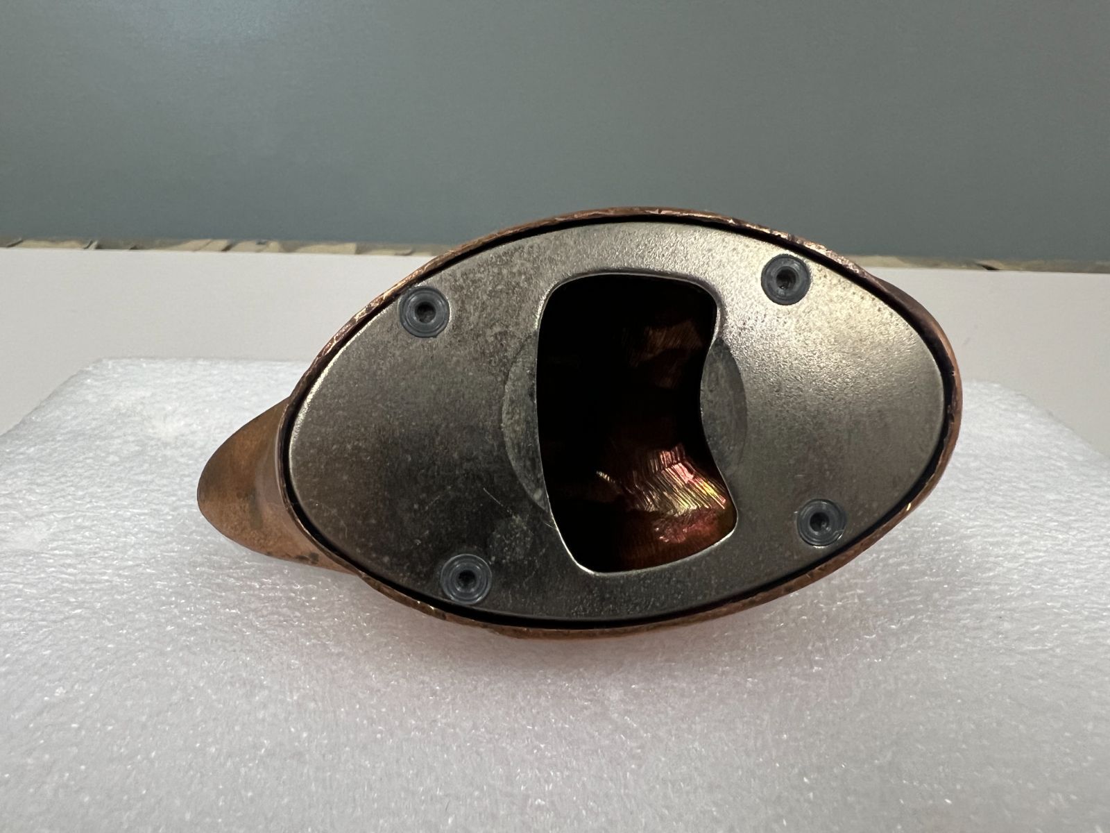 レトロ】金属製 アヒル型オブジェ 栓抜き 銅色 置物 - メルカリ