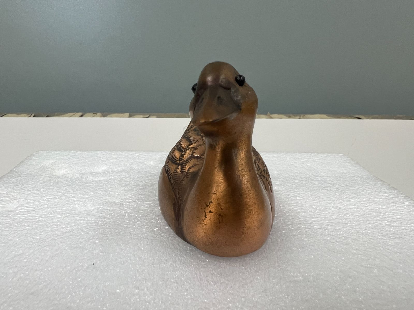 レトロ】金属製 アヒル型オブジェ 栓抜き 銅色 置物 - メルカリ