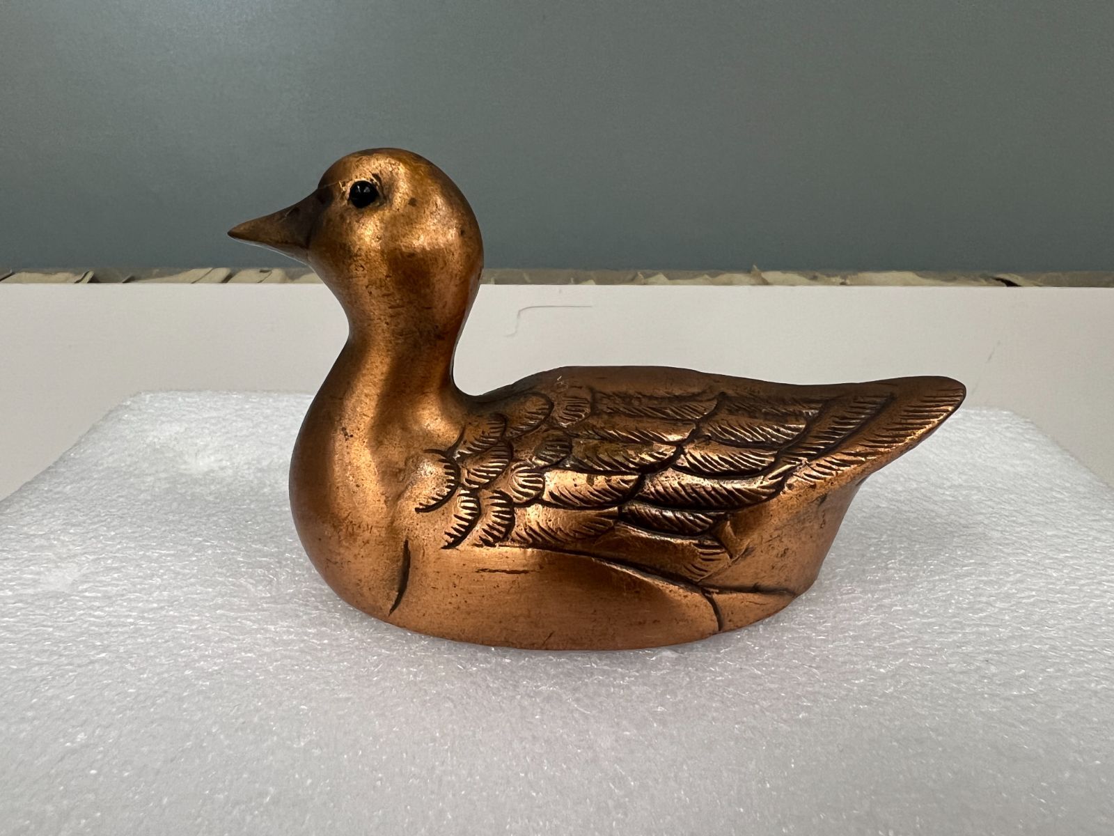 レトロ】金属製 アヒル型オブジェ 栓抜き 銅色 置物 - メルカリ