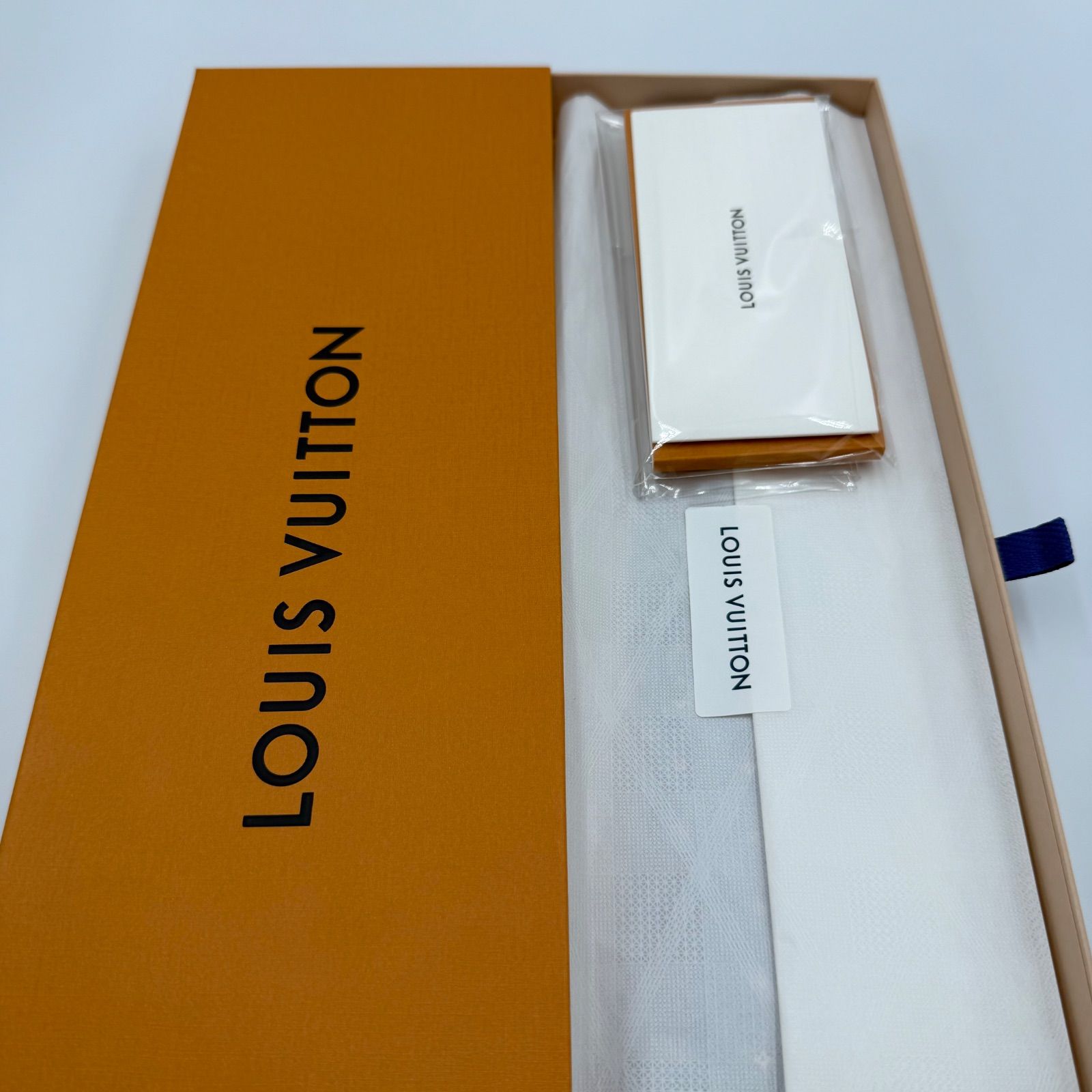 極美品・箱付】ルイヴィトン ネクタイ モノグラム マルチカラー ブルー