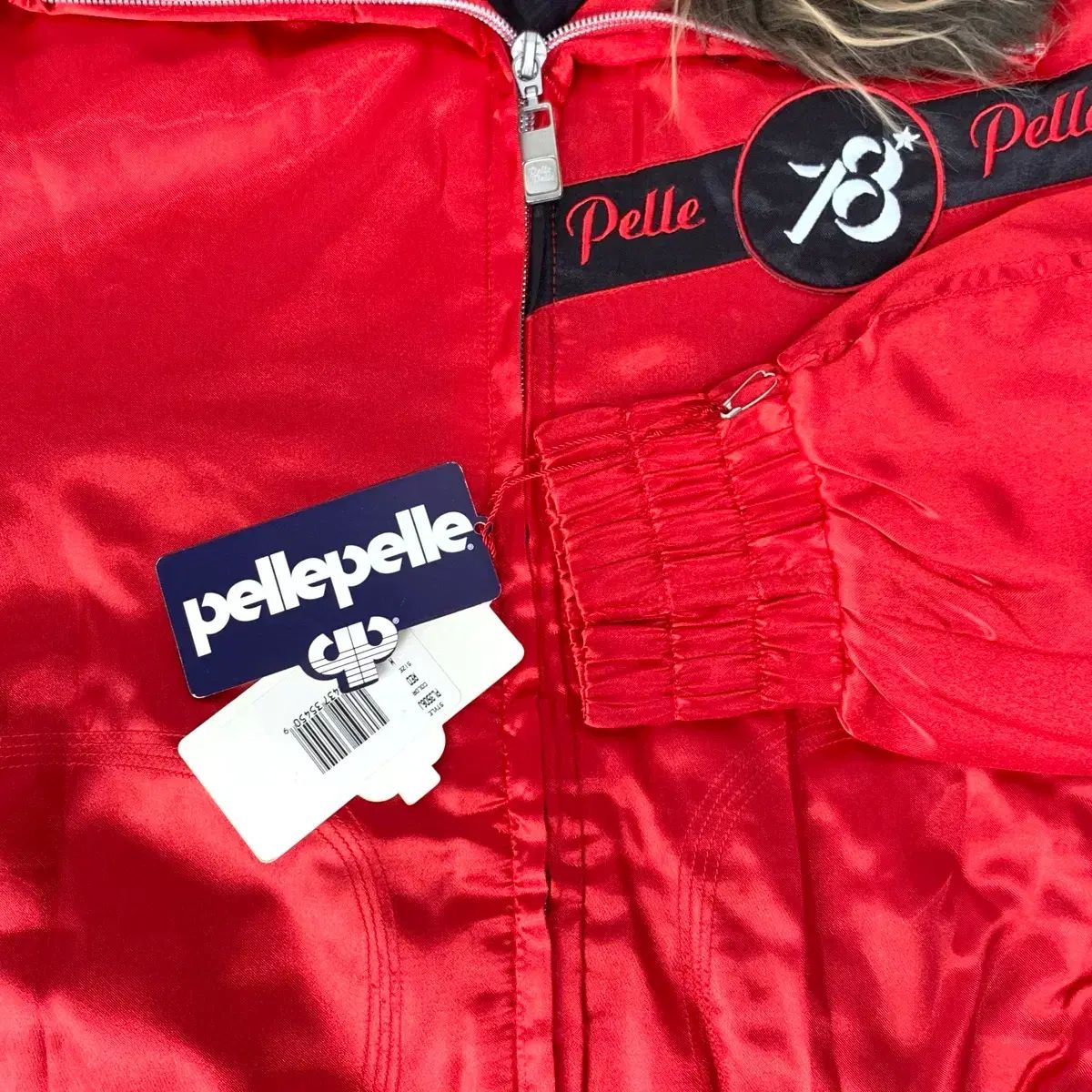ペレペレ ダウンジャケット L 紺 pellepelle フード ファー メンズ 