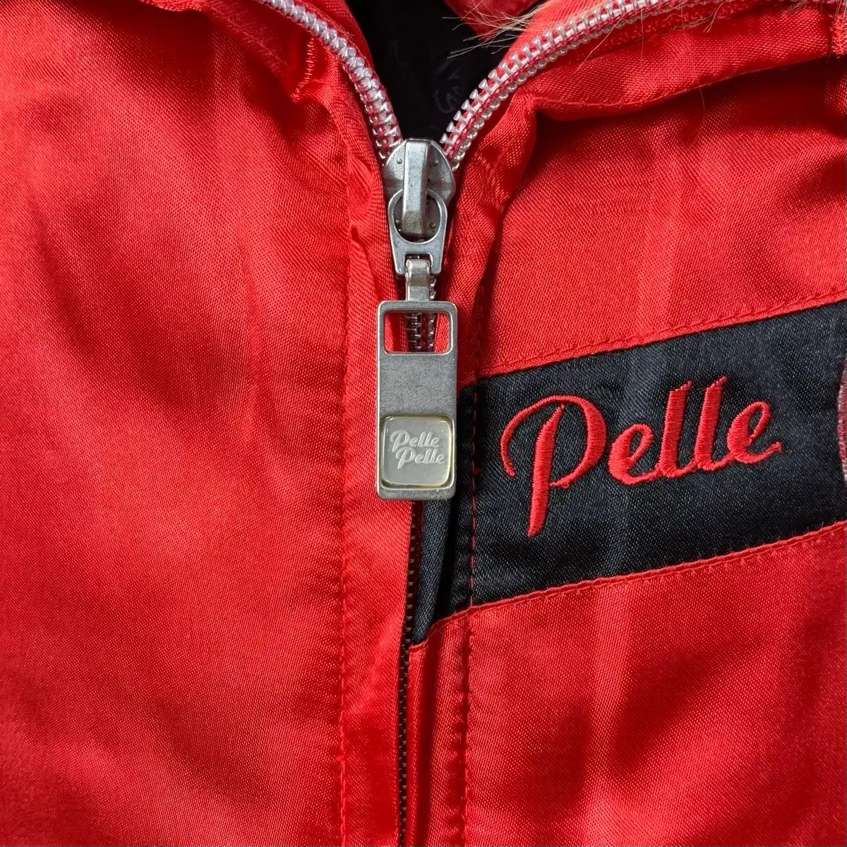 ペレペレ ダウンジャケット L 紺 pellepelle フード ファー メンズ 