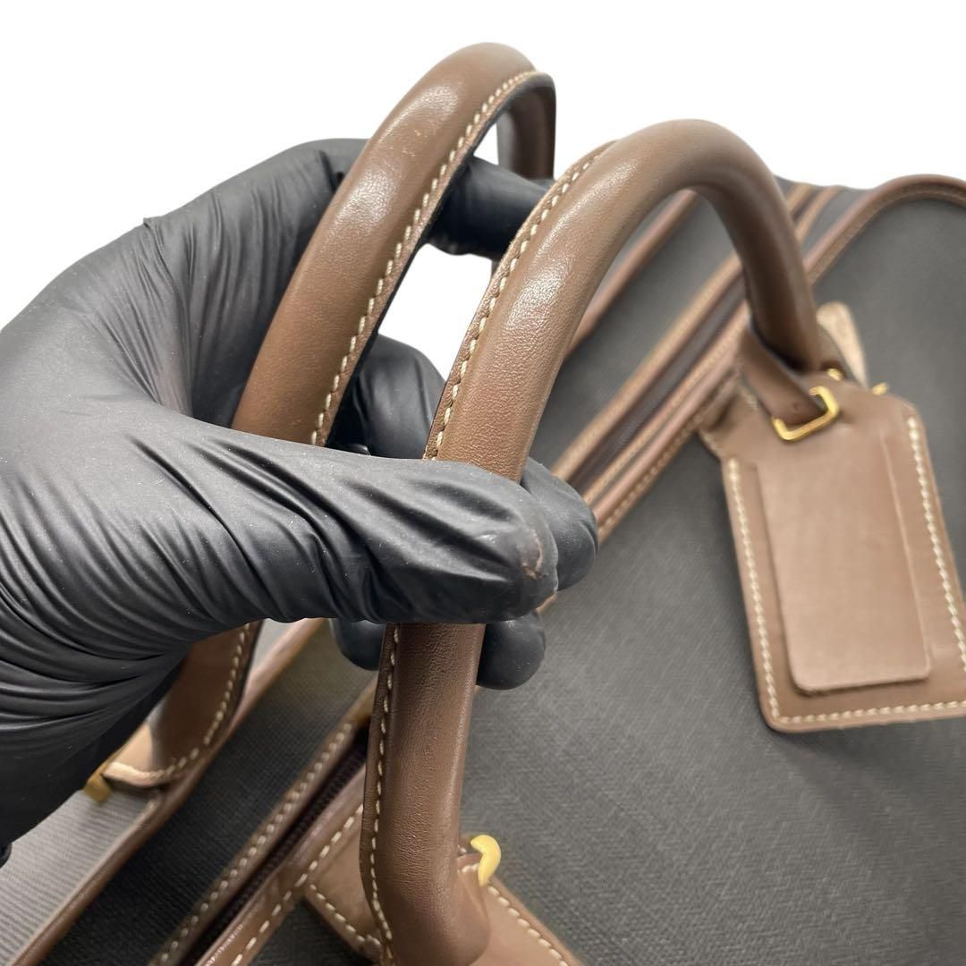 極美品 dunhill ダンヒル レザー PVC ボストンバッグ トラベルバッグ