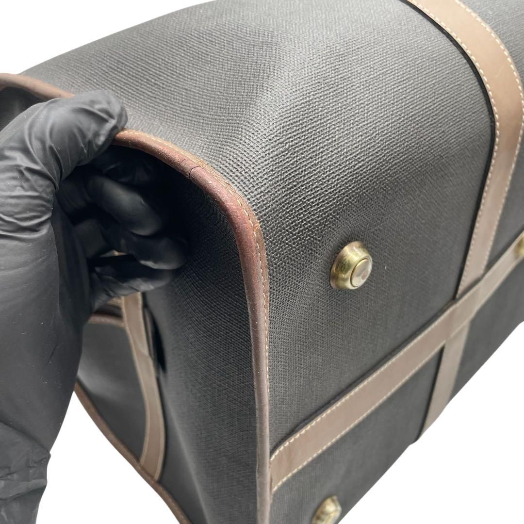 極美品 dunhill ダンヒル レザー PVC ボストンバッグ トラベルバッグ