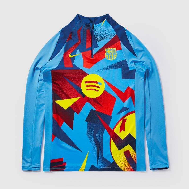 【送料無料・匿名配送】Nike ナイキ FCバルセロナ 25/26 エル・クラシコ ドリル・トップ 練習着 トレーニングウェア 水色 スカイブルー 青 ブルー 黄 イエロー 新品 正規品 並行輸入 日本未発売
