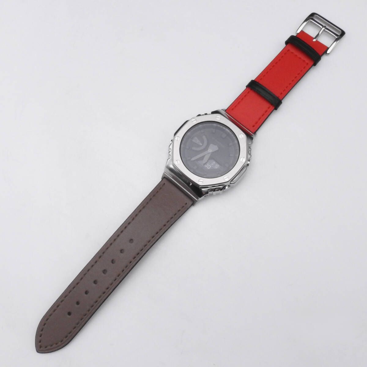 未使用品 【稼働確認済】CASIO (カシオ) G-SHOCK GA2100 レザーベルト 