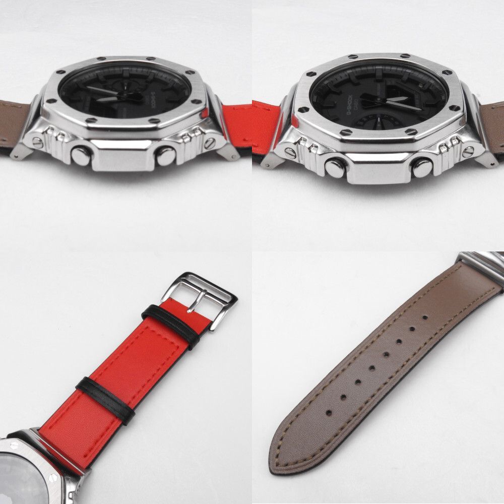 未使用品 【稼働確認済】CASIO (カシオ) G-SHOCK GA2100 レザーベルト 