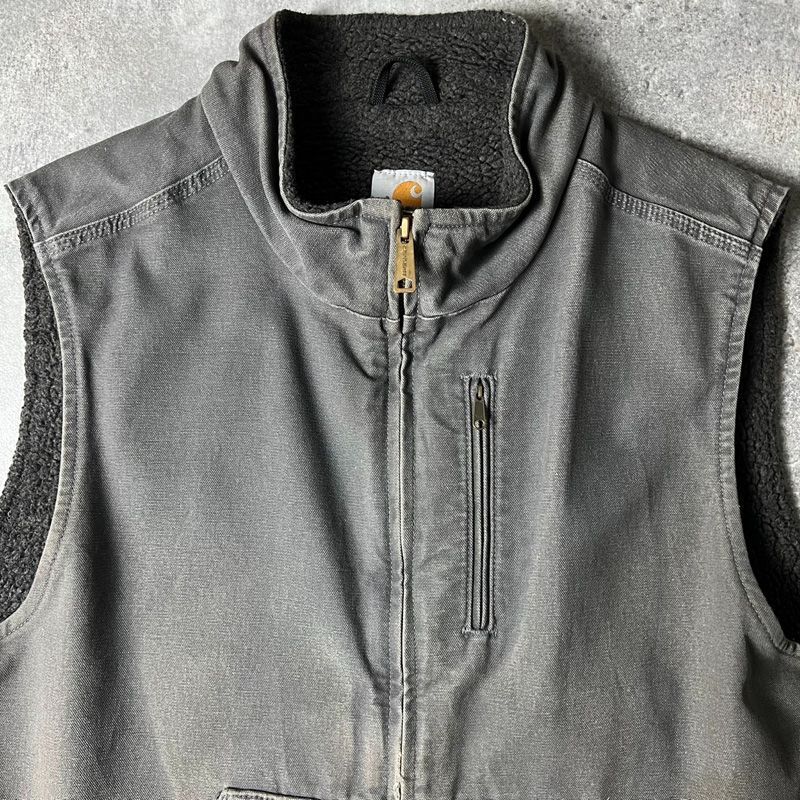 Carhartt ボア ライナー モックネック コットン ダック ベスト XXL