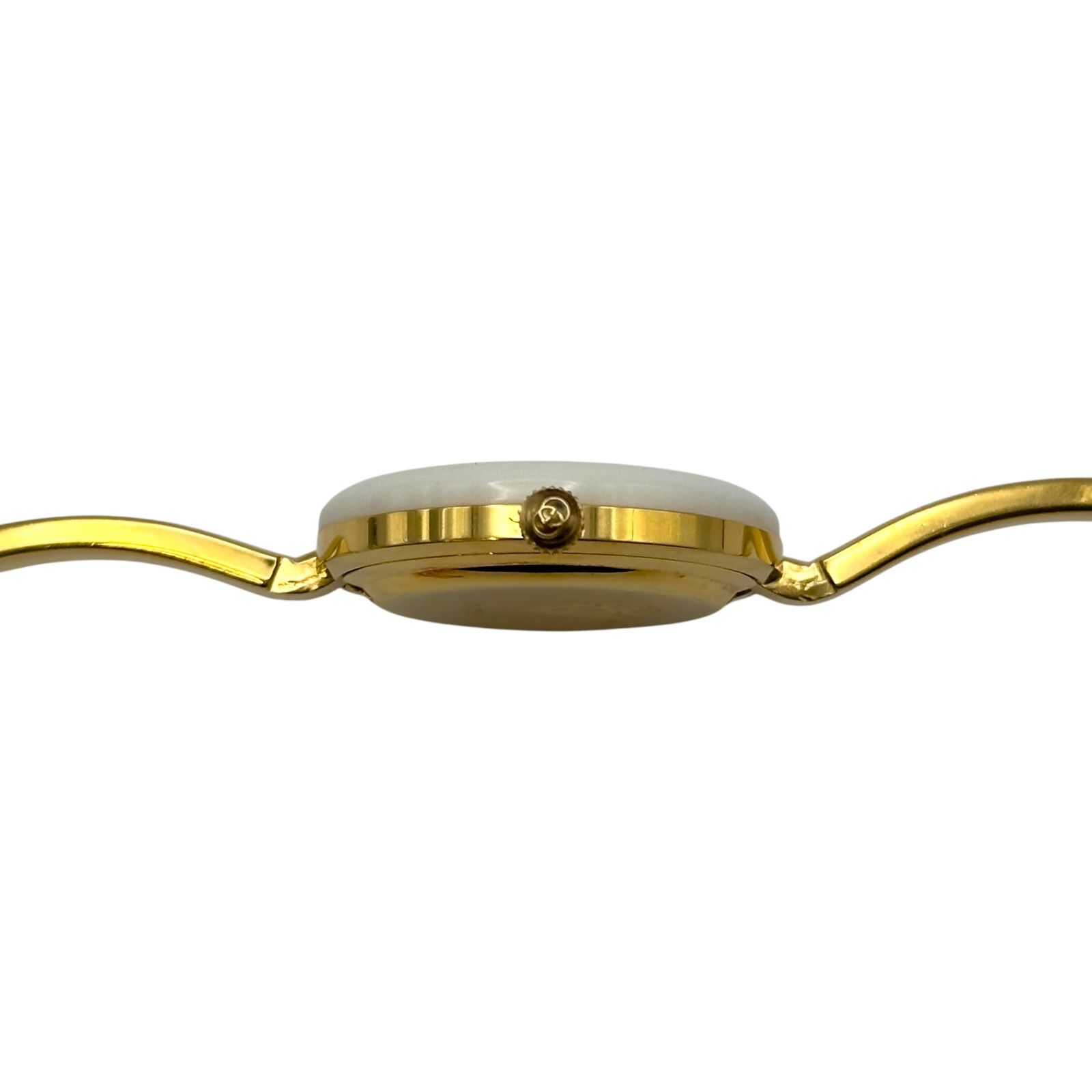 グッチ GUCCI チェンジベゼル 11/12.2 ホワイト 金メッキ クオーツ