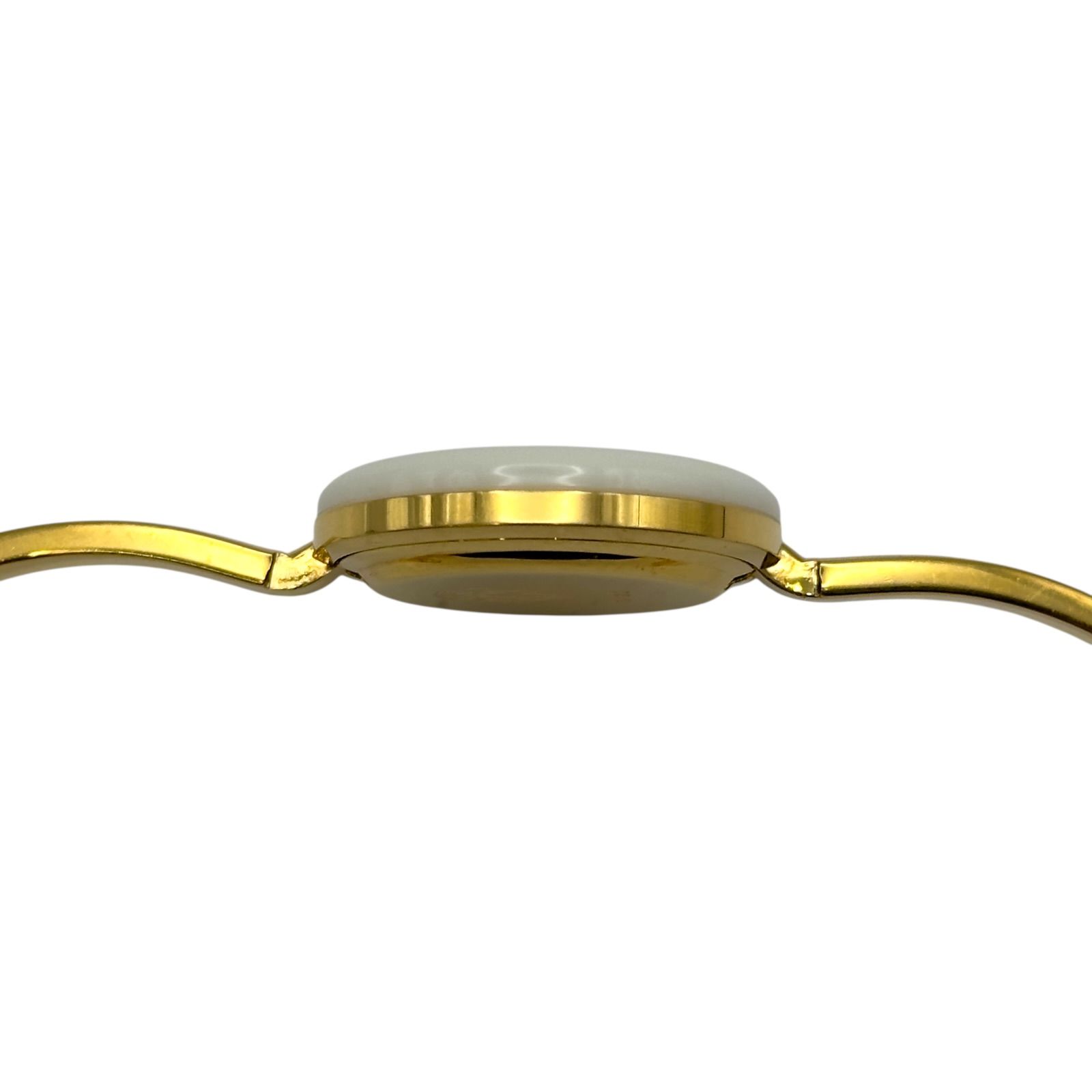 グッチ GUCCI チェンジベゼル 11/12.2 ホワイト 金メッキ クオーツ