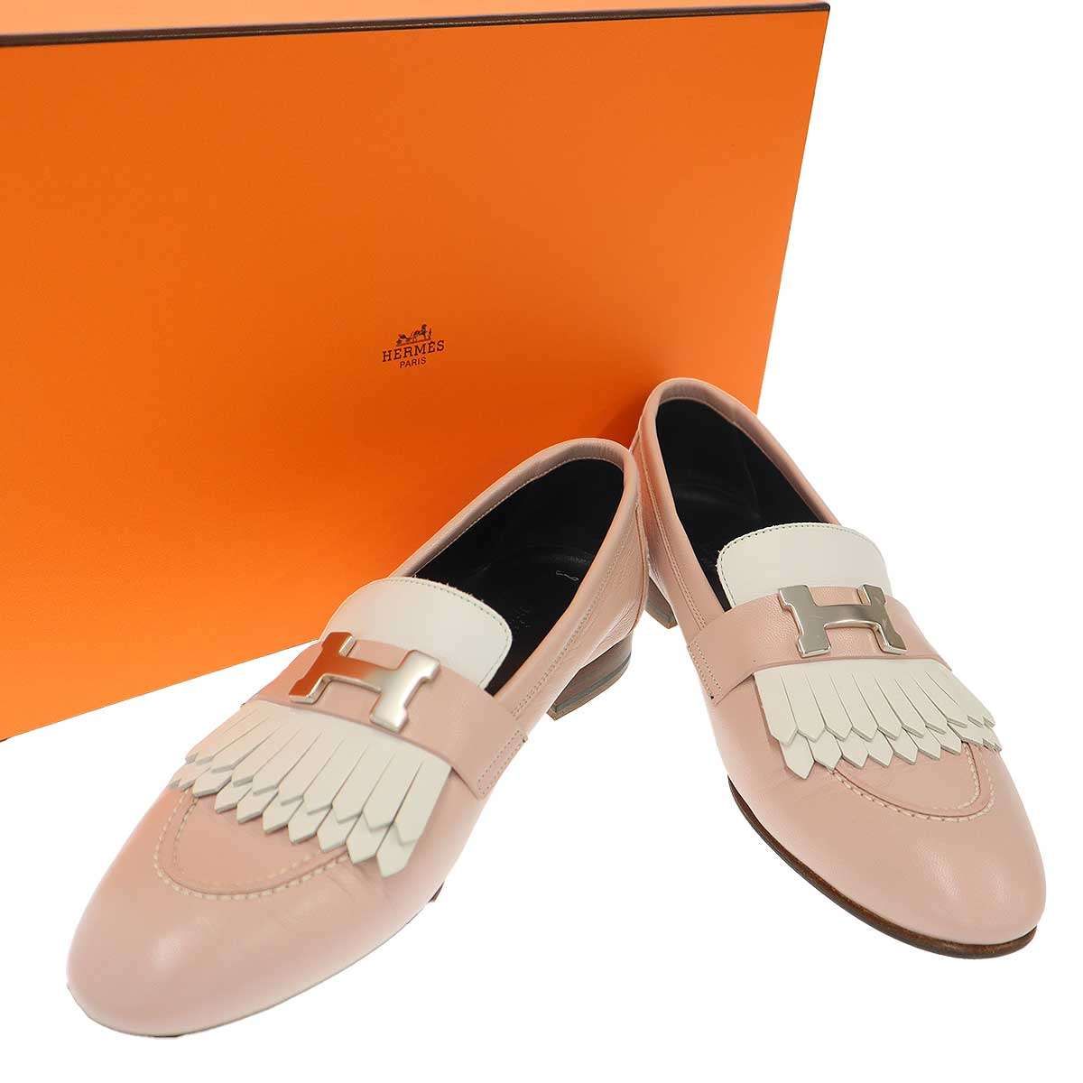 HERMES エルメス ロイヤルモカシンフリンジローファー AF241072Z