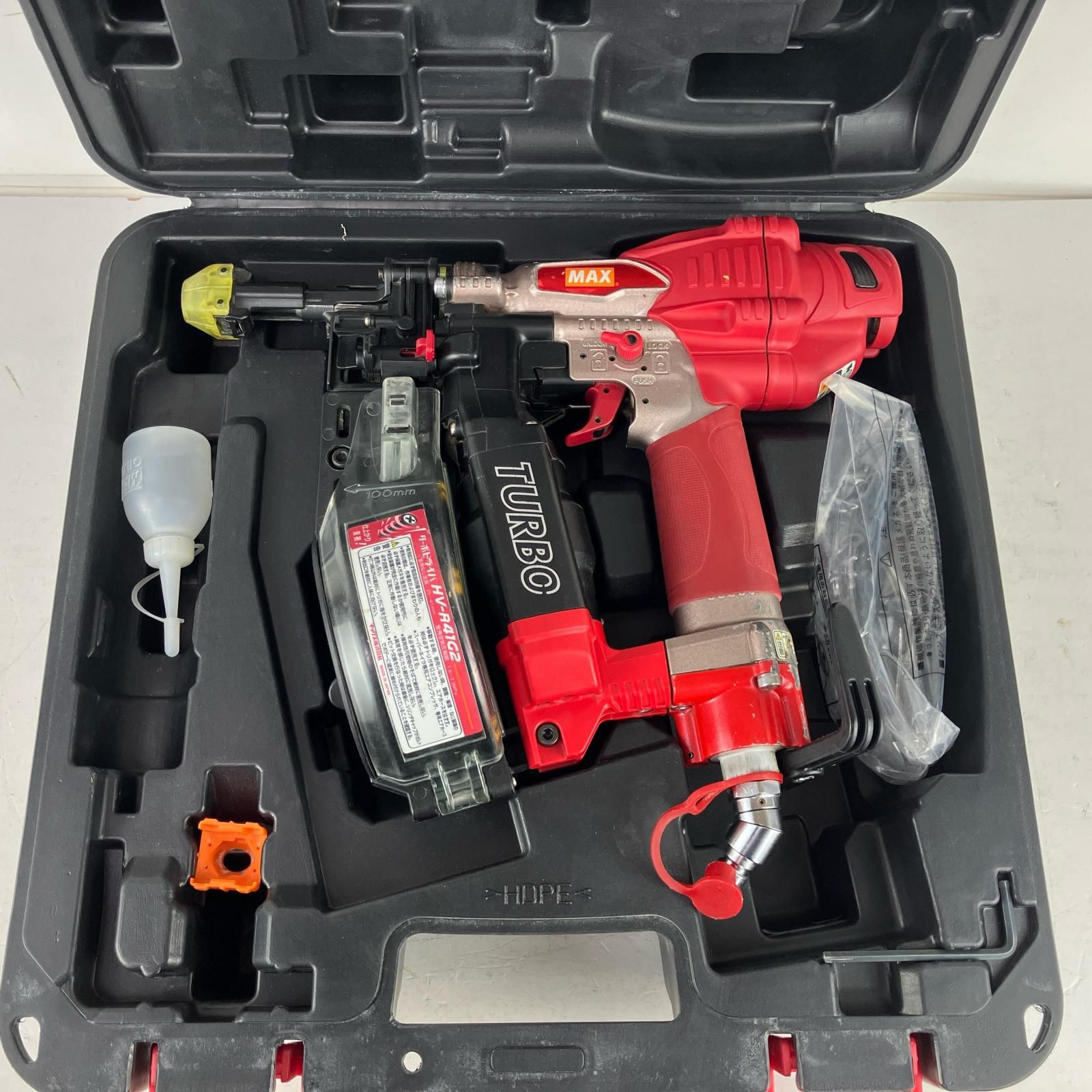 ЗЗMAX マックス 41mm 高圧 ターボドライバ ねじ打ち機 ケース付 HV