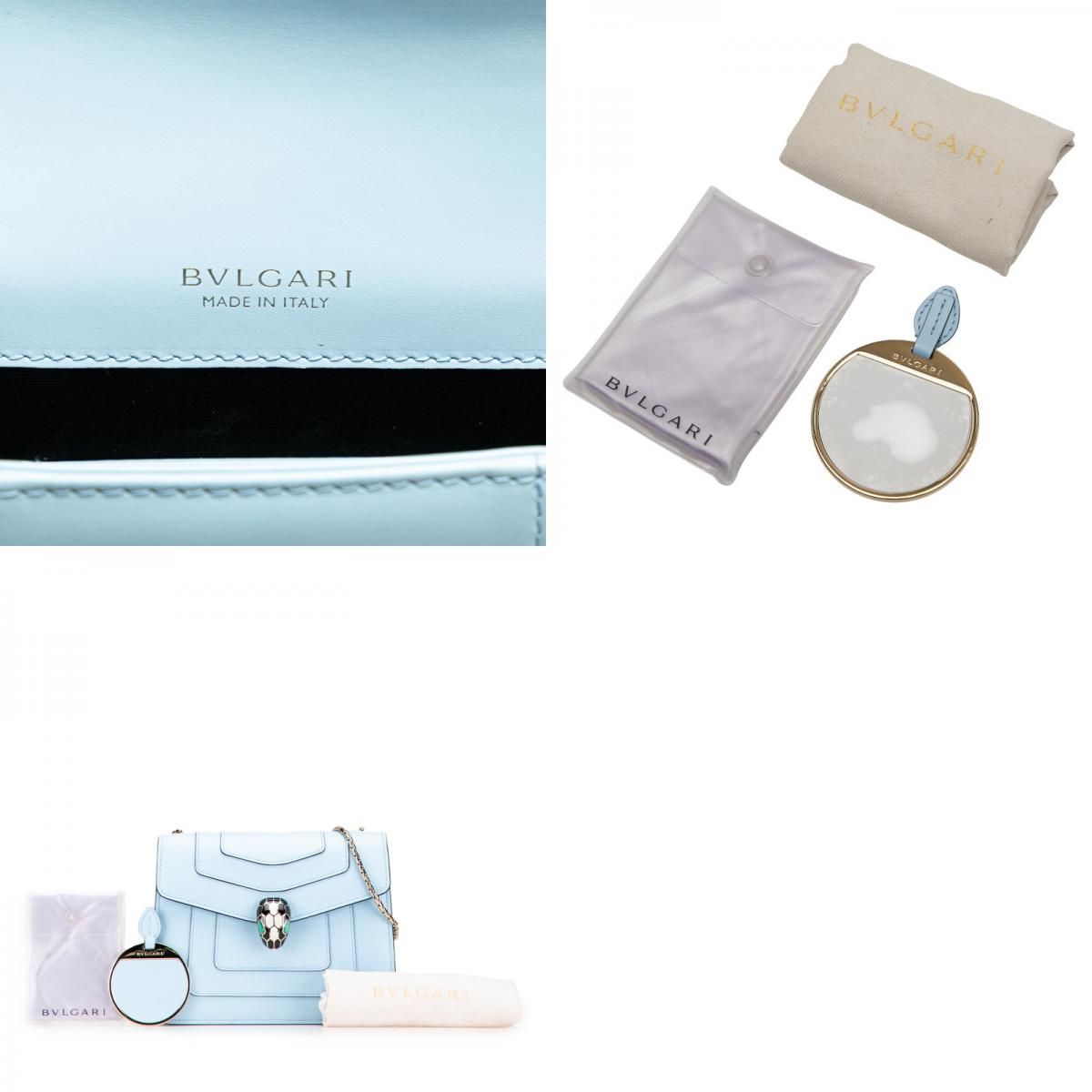 ブルガリ セルペンティ フォーエバー ブルー レザー レディース