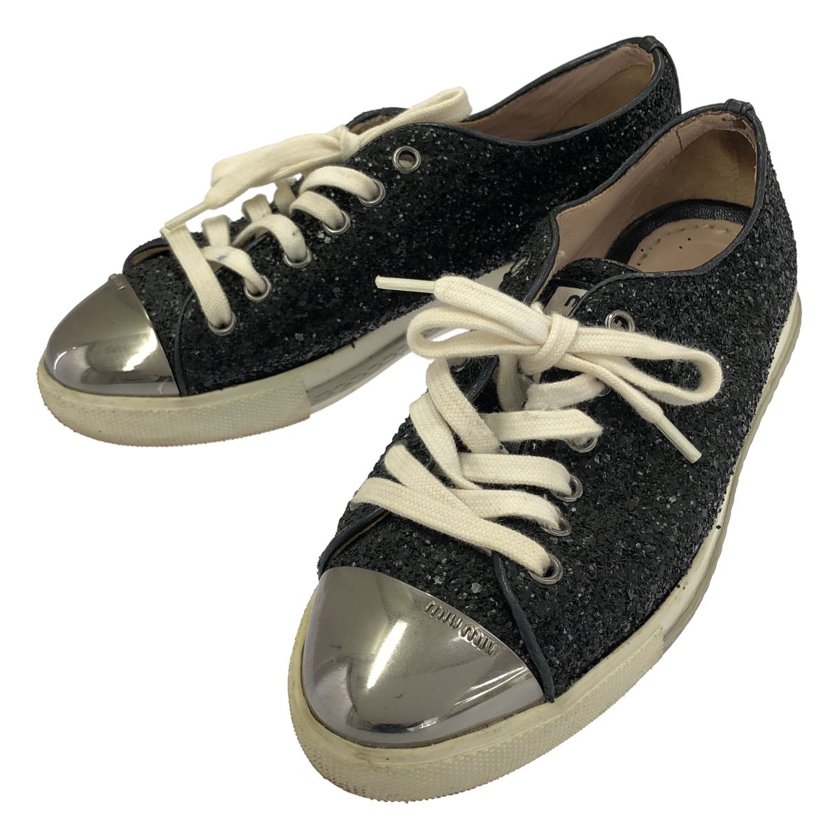 miu miu ミュウミュウ グリッターデザインローカットスニーカー 5E8998 