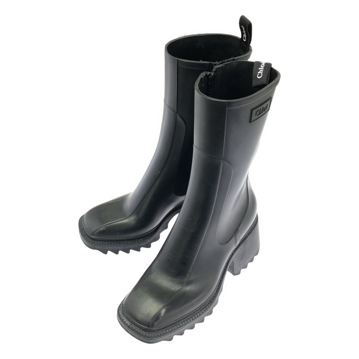 Chloe クロエ BETTY RAIN BOOTS レインブーツ 042224 ブラック 37 