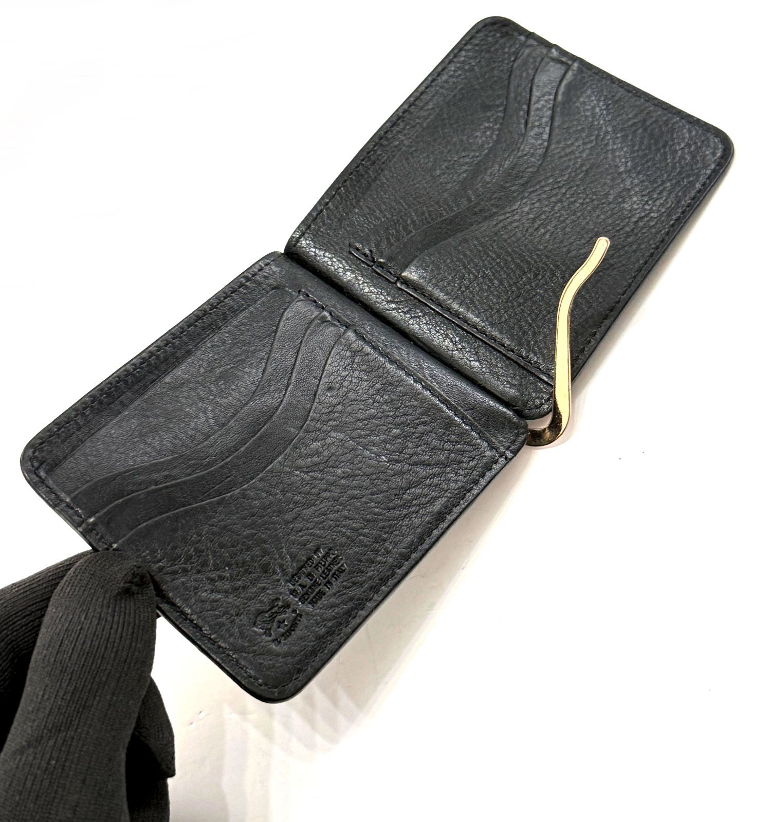 2026 現行 IL BISONTE イルビゾンテ レザー マネークリップ ブラック