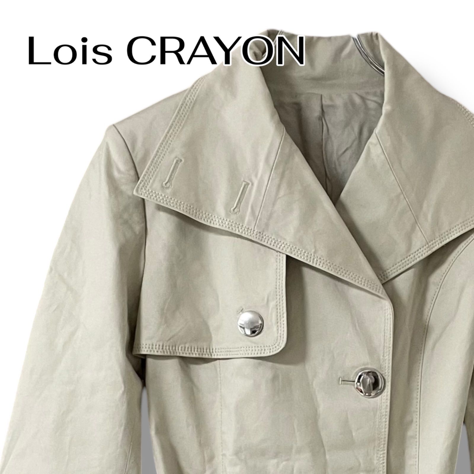 Lois CRAYON トレンチコート ライトベージュ Mサイズ コットン混 日本