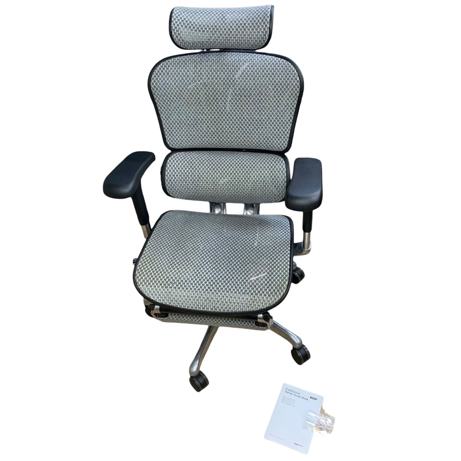 Ergohuman PRO2 Ottoman ブラック JOIFA802 オットマン内蔵 可動確認済 幅700mm オフィスチェア 傷汚れあり2348162，2348162